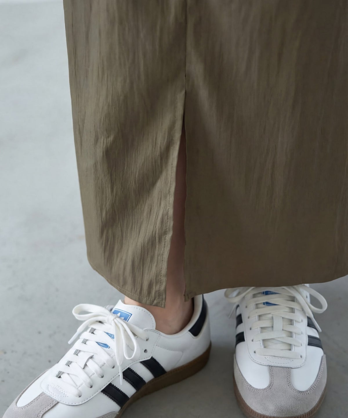 着用イメージ 163cm オリーブベージュ