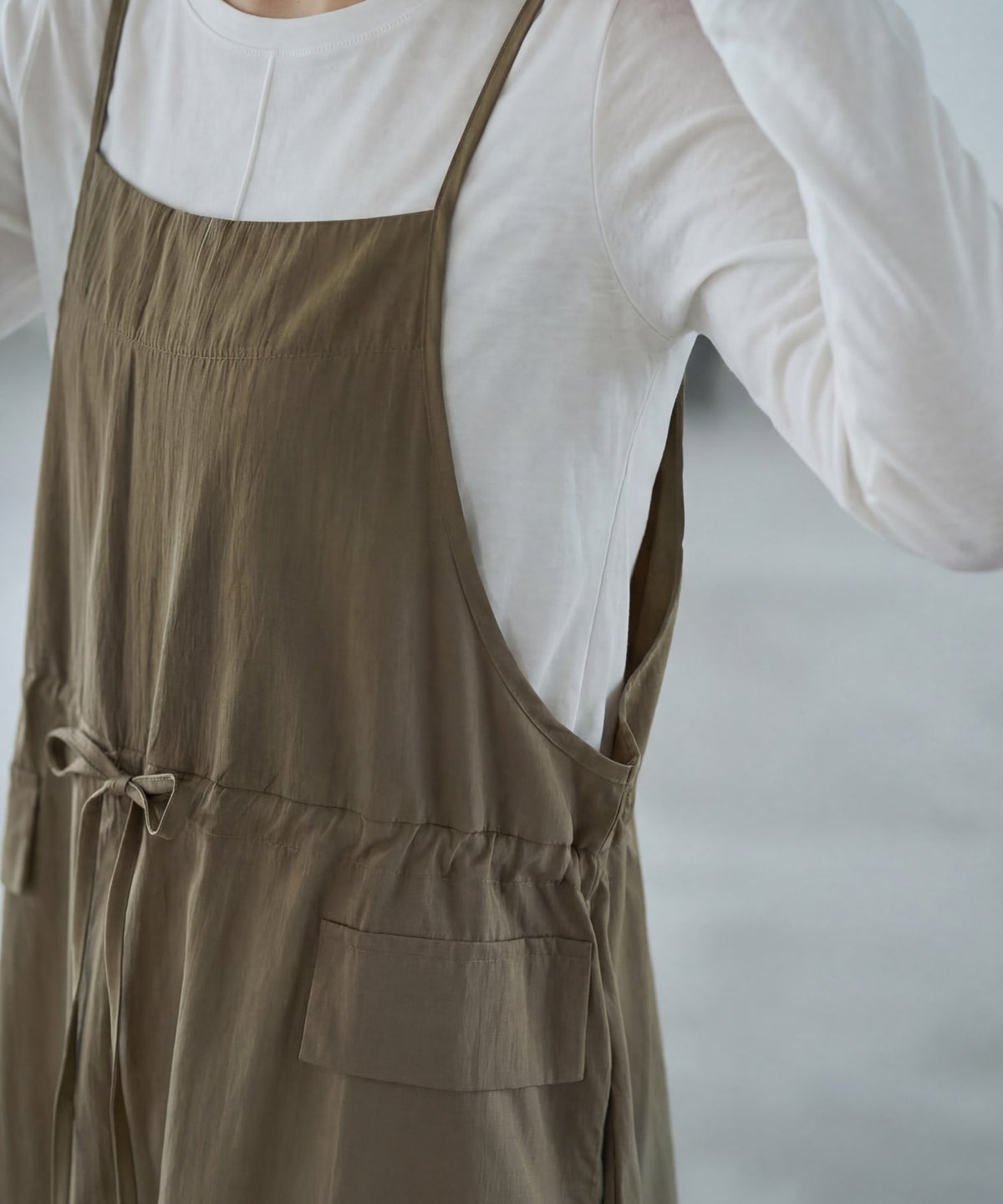 着用イメージ 163cm オリーブベージュ