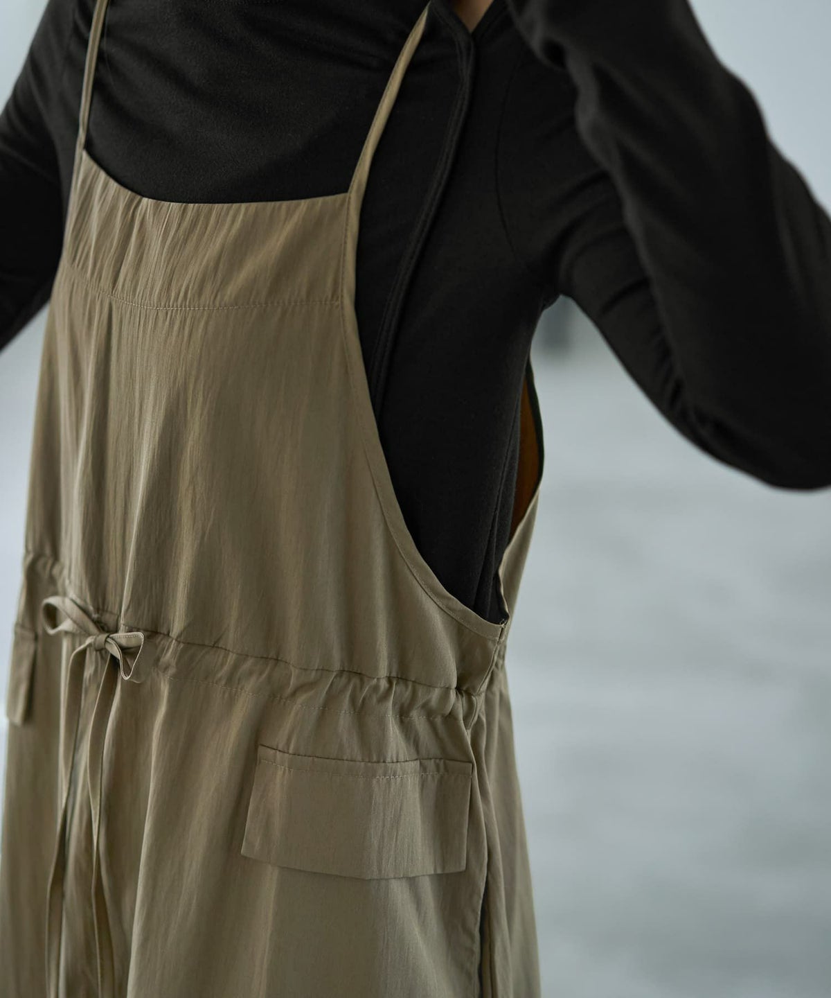 着用イメージ 166cm オリーブベージュ