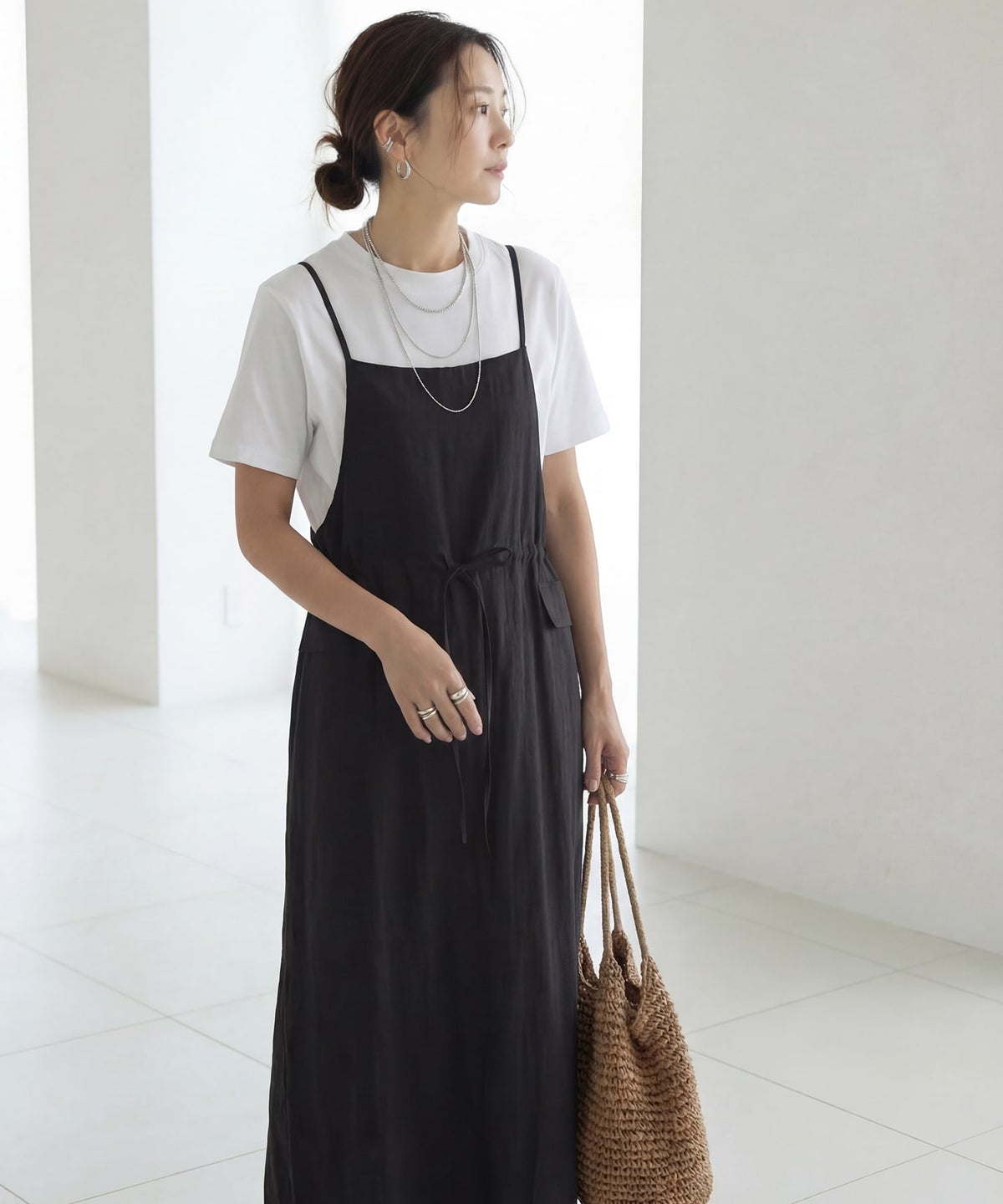 着用イメージ 163cm ブラック