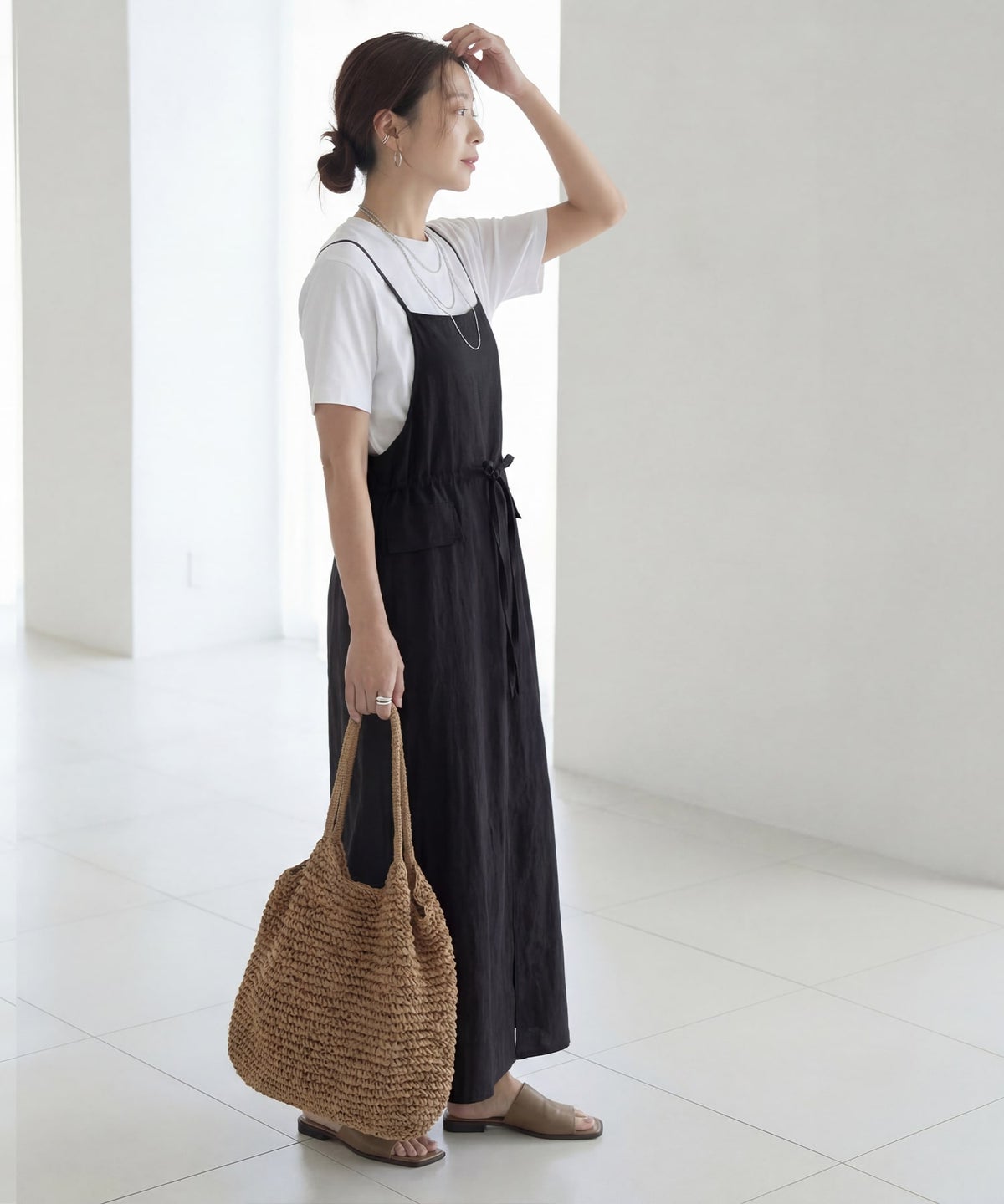 着用イメージ 163cm ブラック