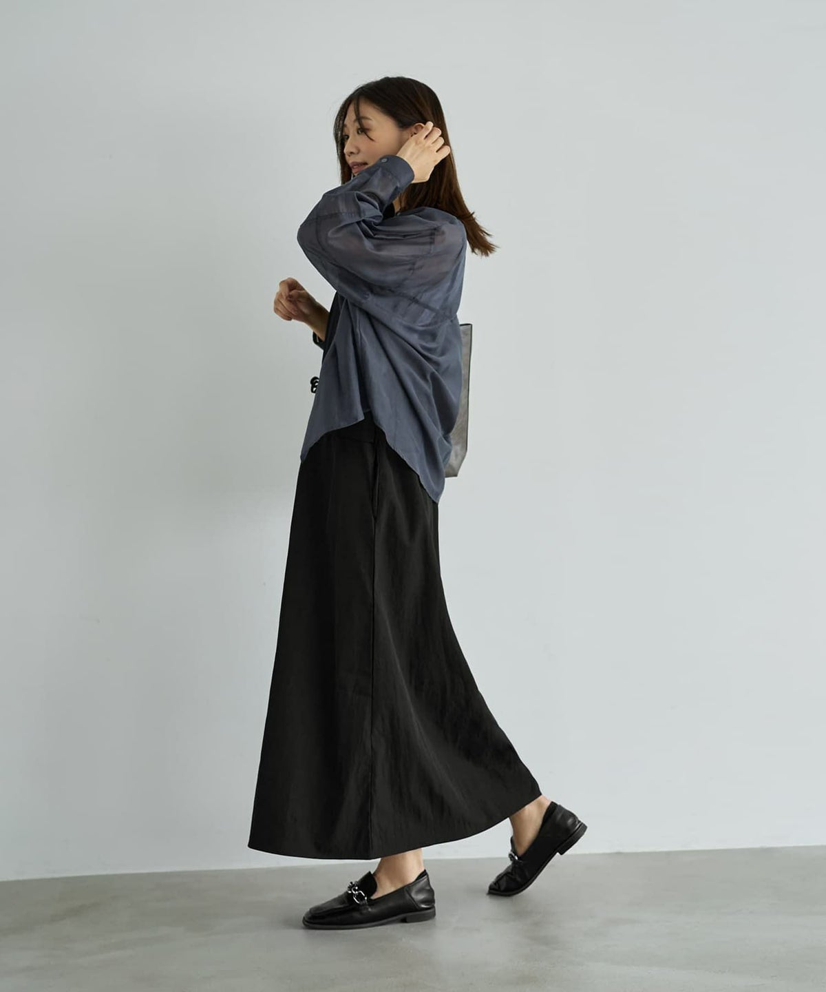 着用イメージ 166cm ブラック