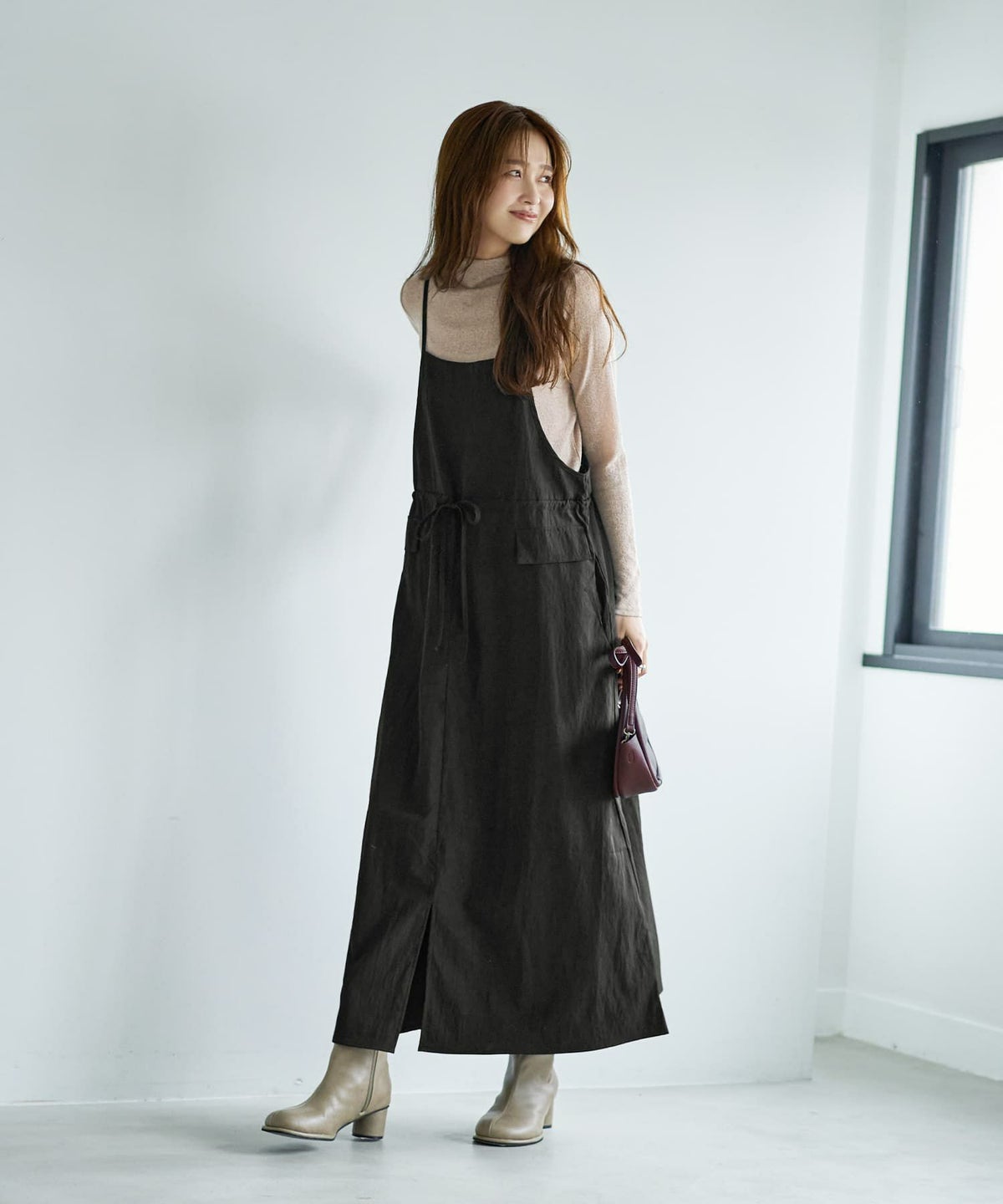 着用イメージ 166cm ブラック