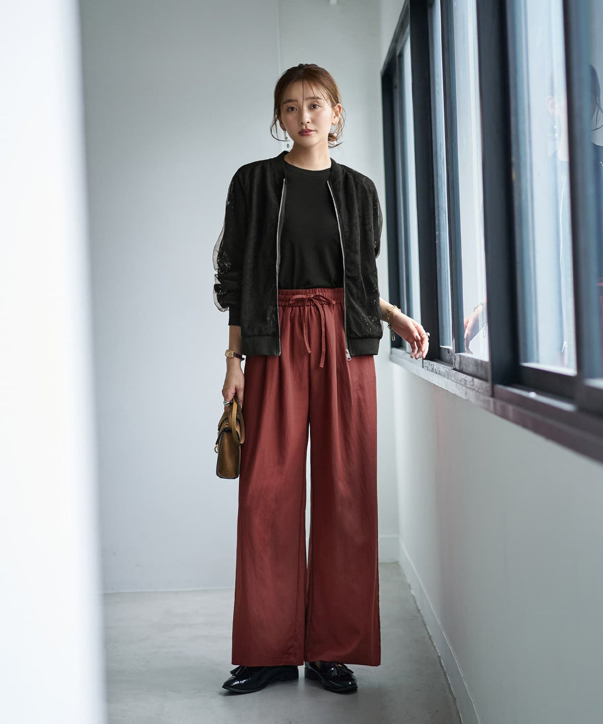 着用イメージ 166cm アカチャ