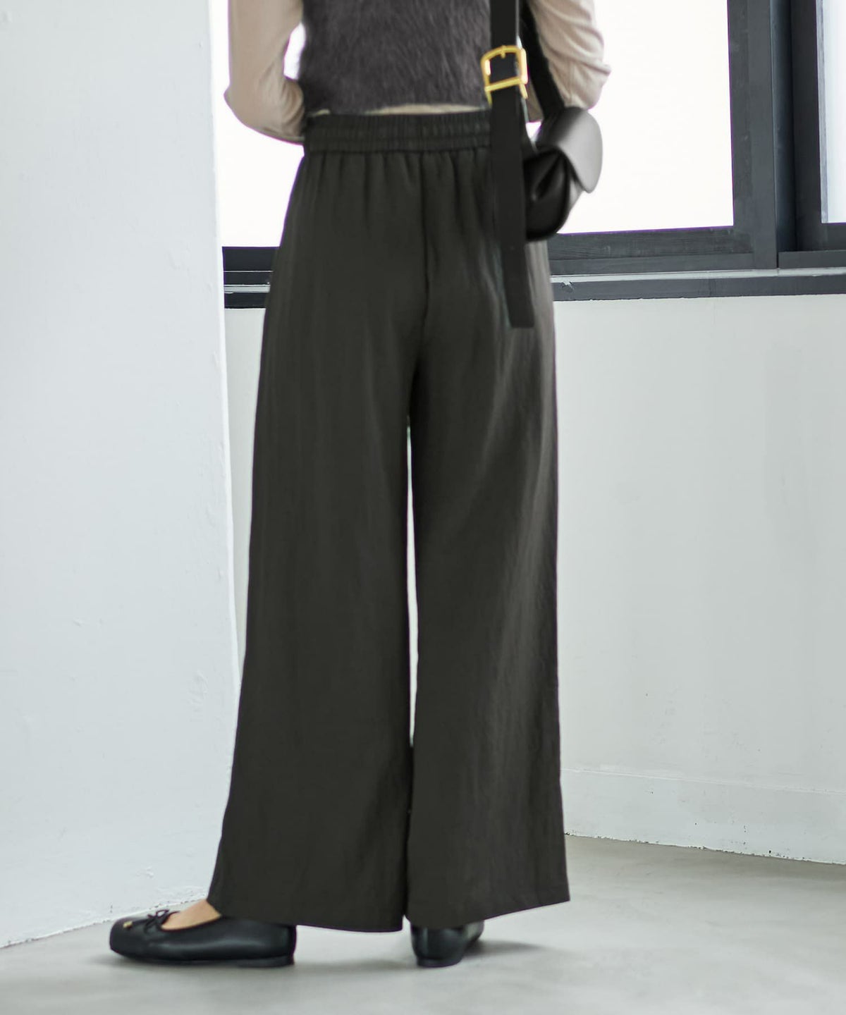 着用イメージ 166cm ダークカーキ