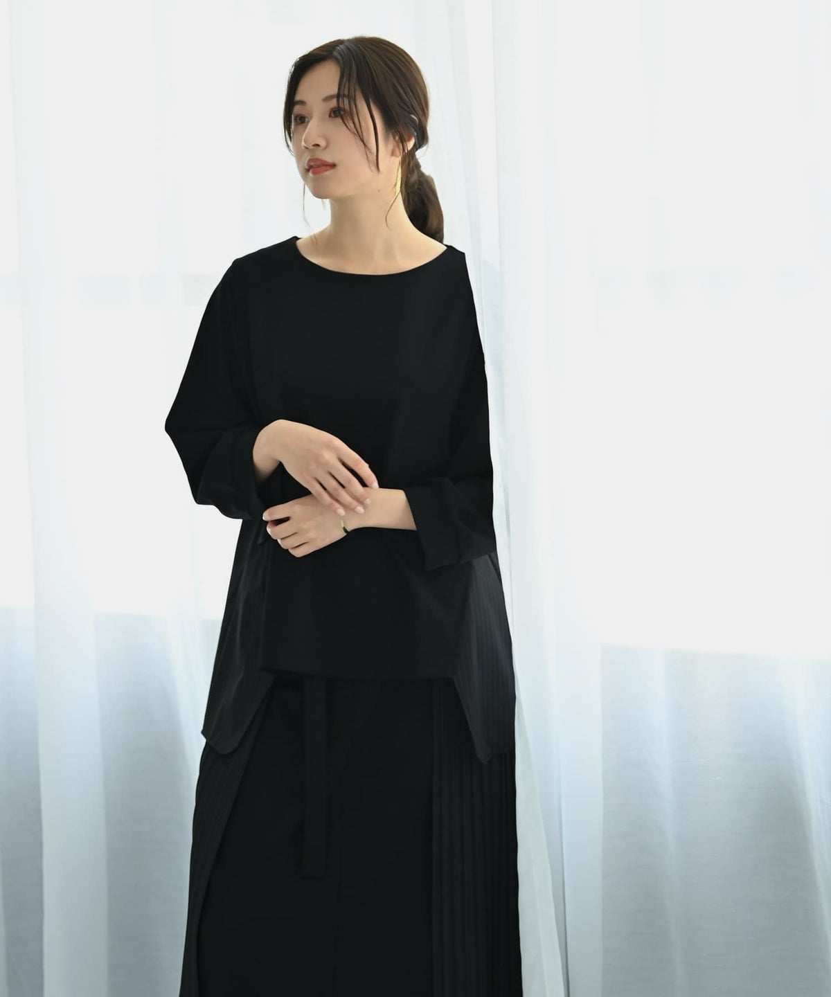 着用イメージ 172cm ブラック