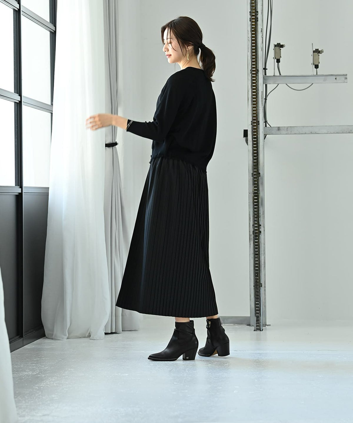 着用イメージ 172cm ブラック