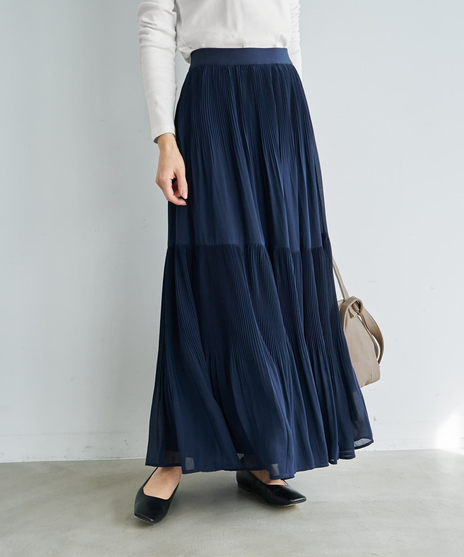 シフォンジョーゼットMIXプリーツスカート | おしゃれな大人レディース
