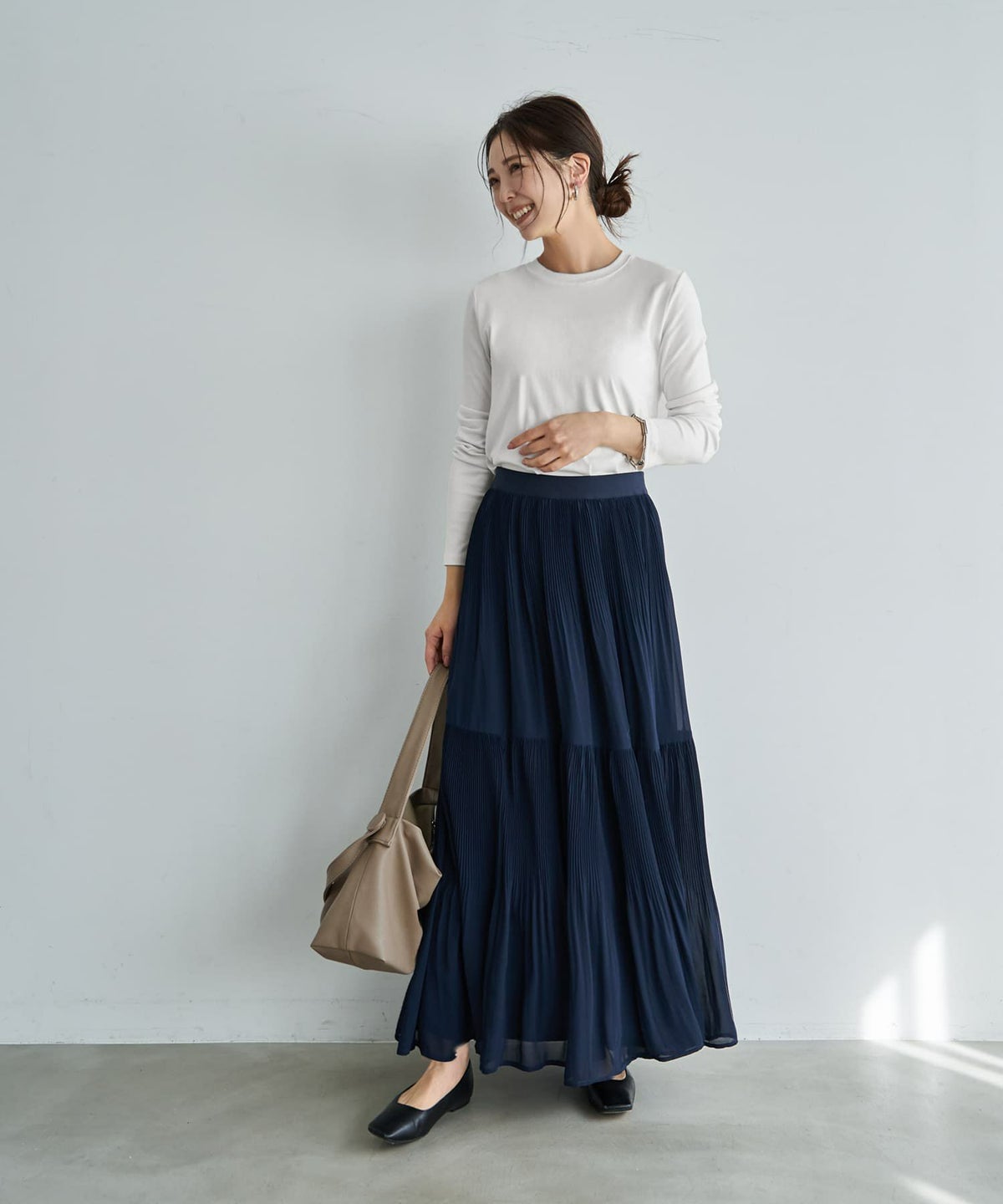 着用イメージ 166cm ネイビー 02サイズ