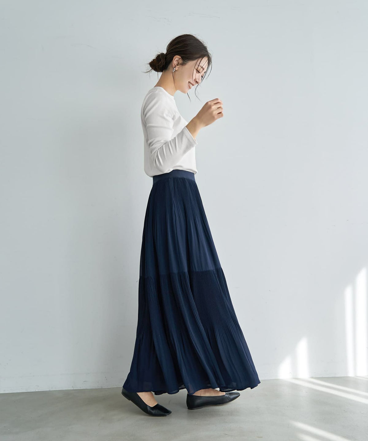 着用イメージ 166cm ネイビー 02サイズ