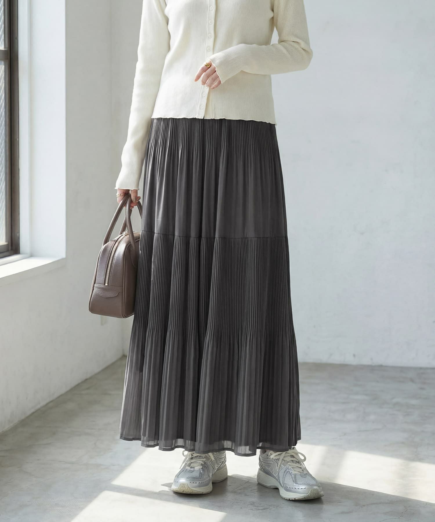 シフォンジョーゼットMIXプリーツスカート | おしゃれな大人レディース