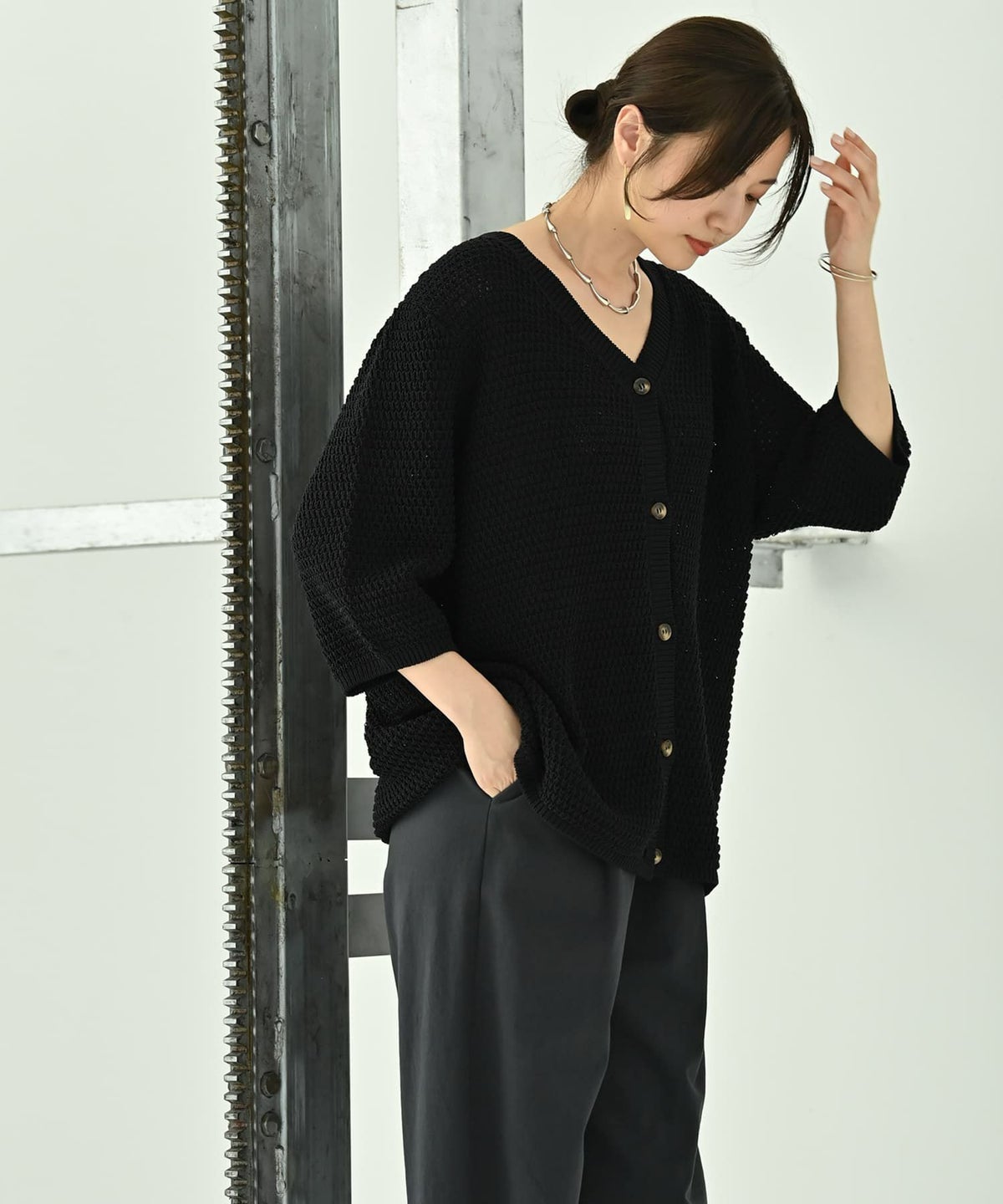 着用イメージ 172cm ブラック