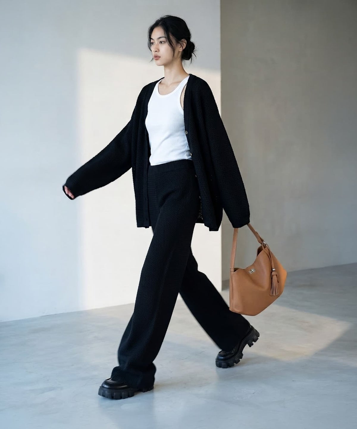 着用イメージ 172cm ブラック
