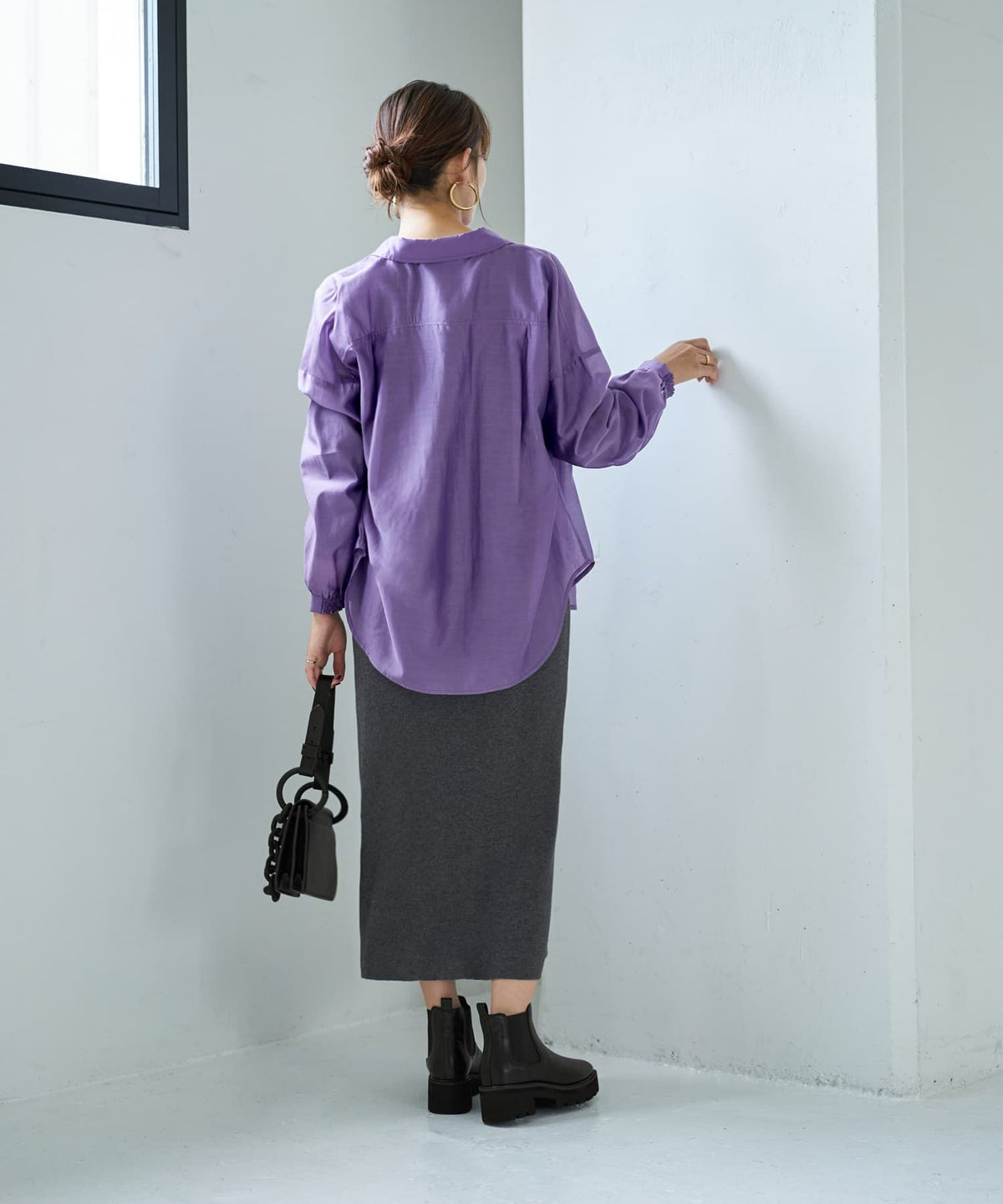 着用イメージ 167cm ヴァイオレット