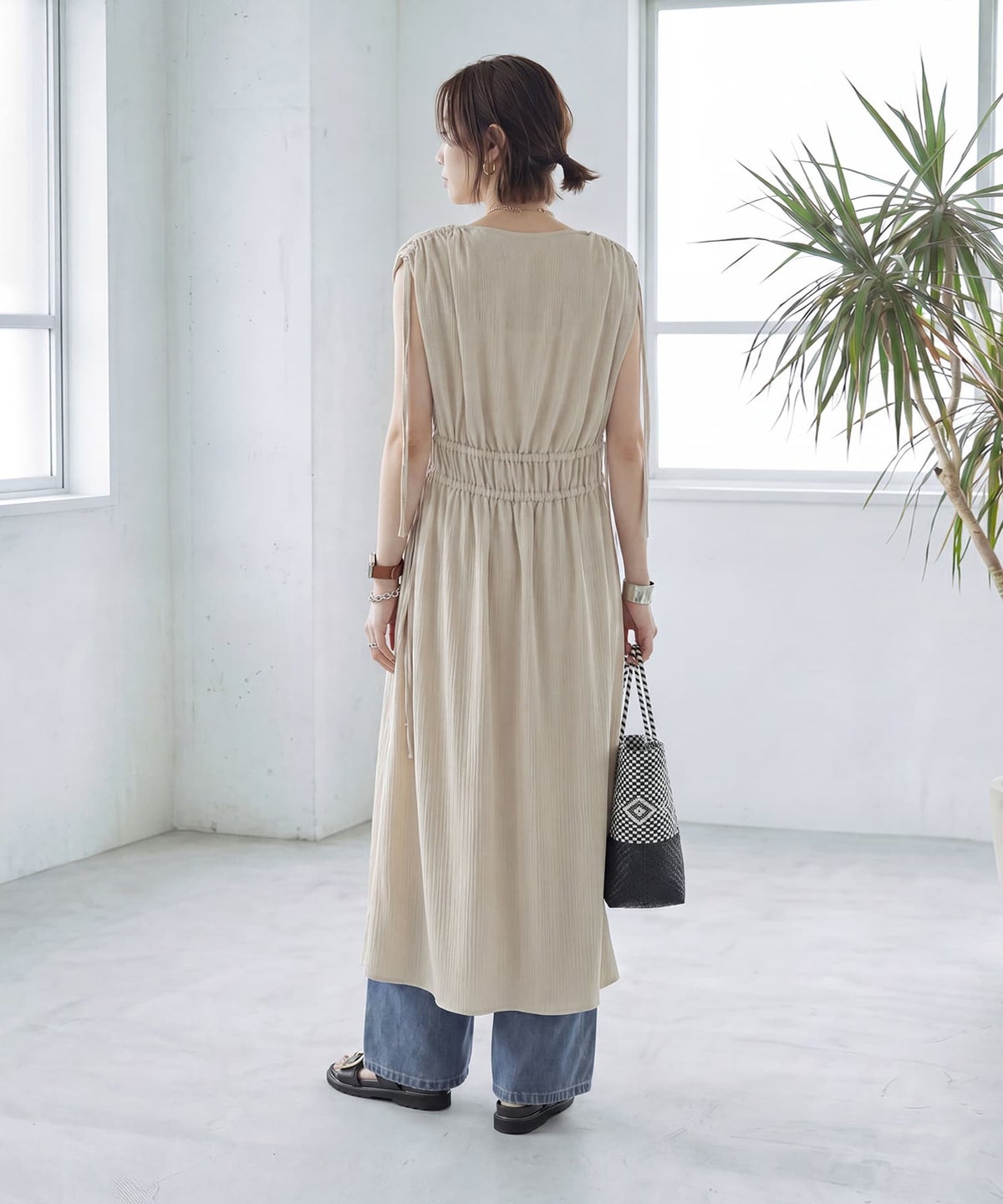 着用イメージ 163cm 02サイズ エクリュ