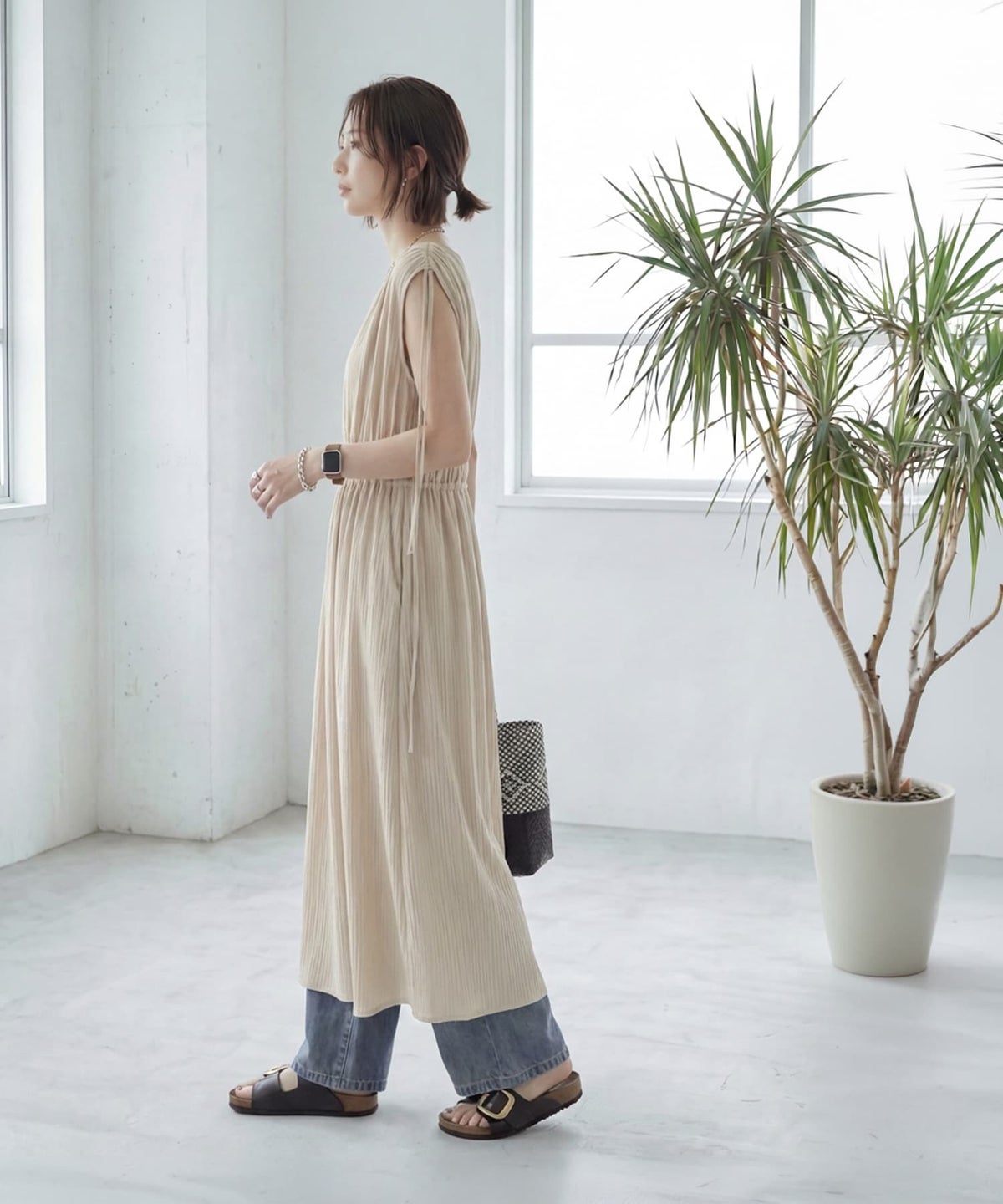 着用イメージ 163cm 02サイズ エクリュ