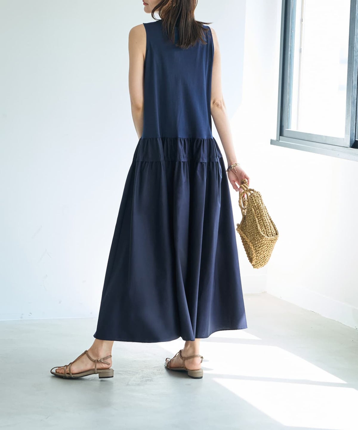 着用イメージ 166cm ネイビー 02
