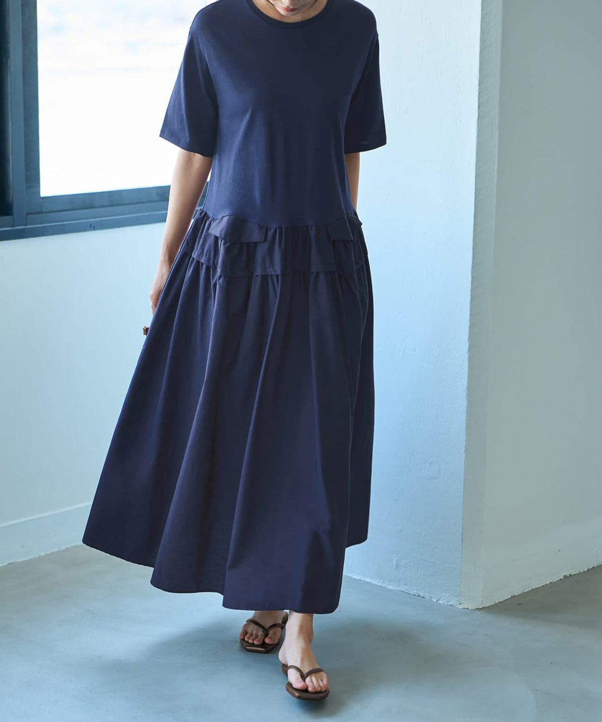 着用イメージ 166cm ネイビー 02