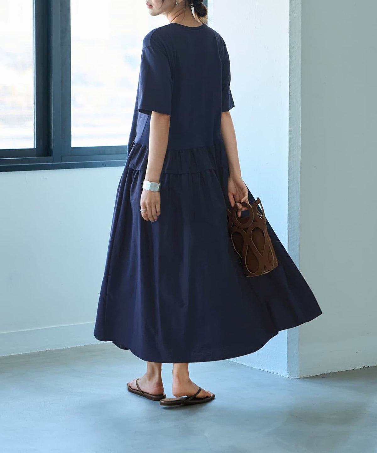 着用イメージ 166cm ネイビー 02