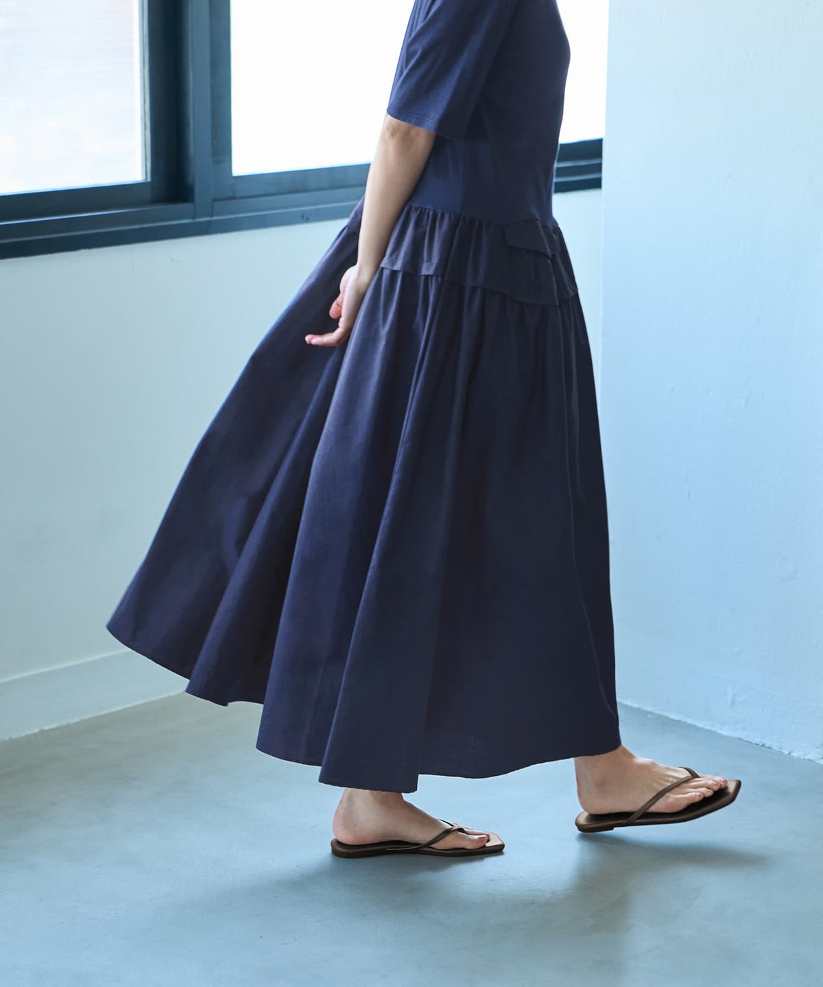 着用イメージ 166cm ネイビー 02