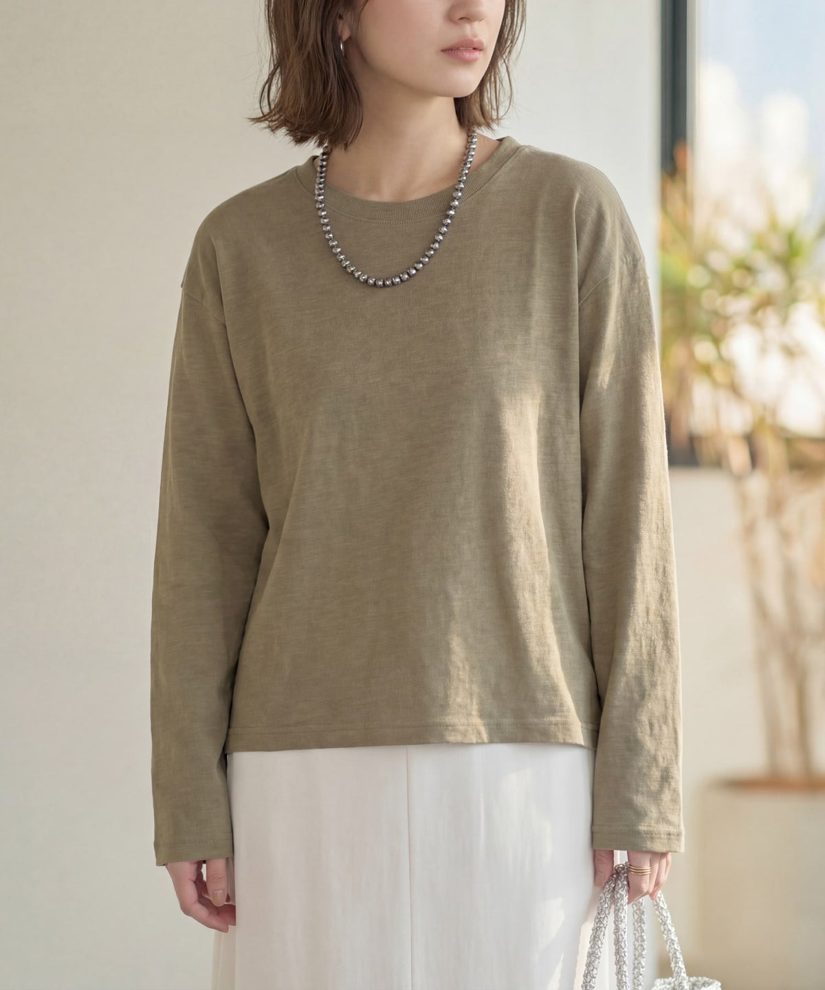 着用イメージ 165cm カーキ 