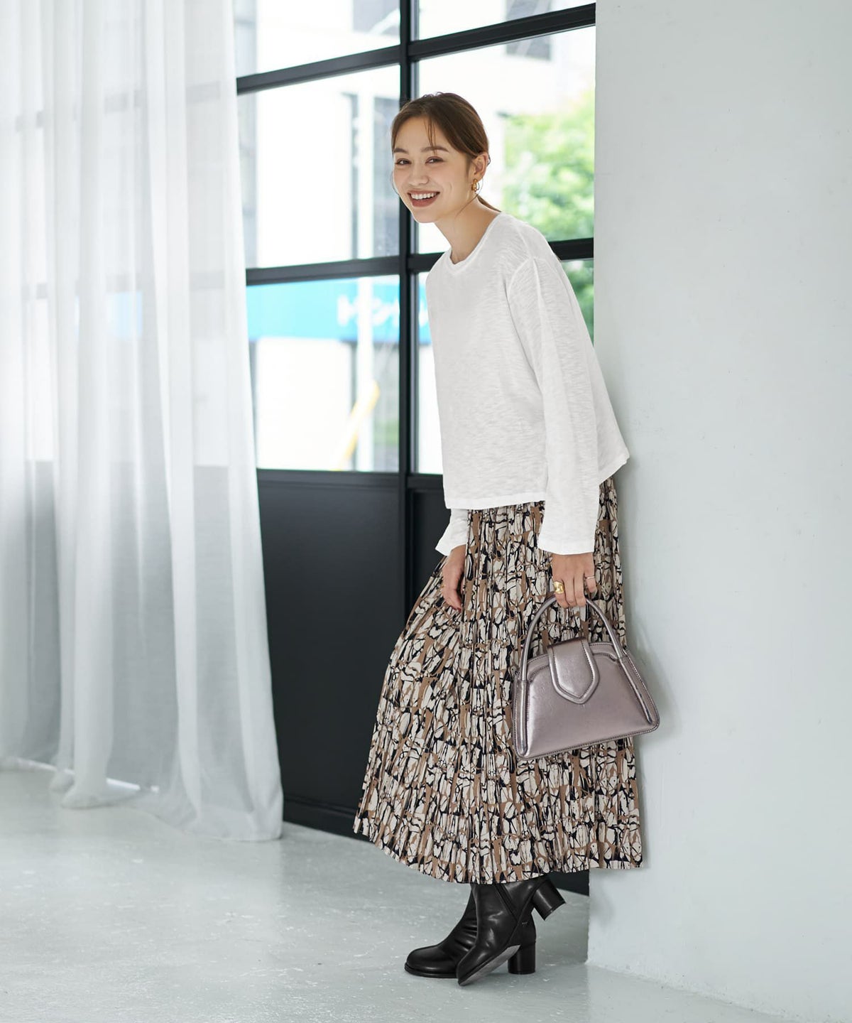 着用イメージ 167cm ホワイト