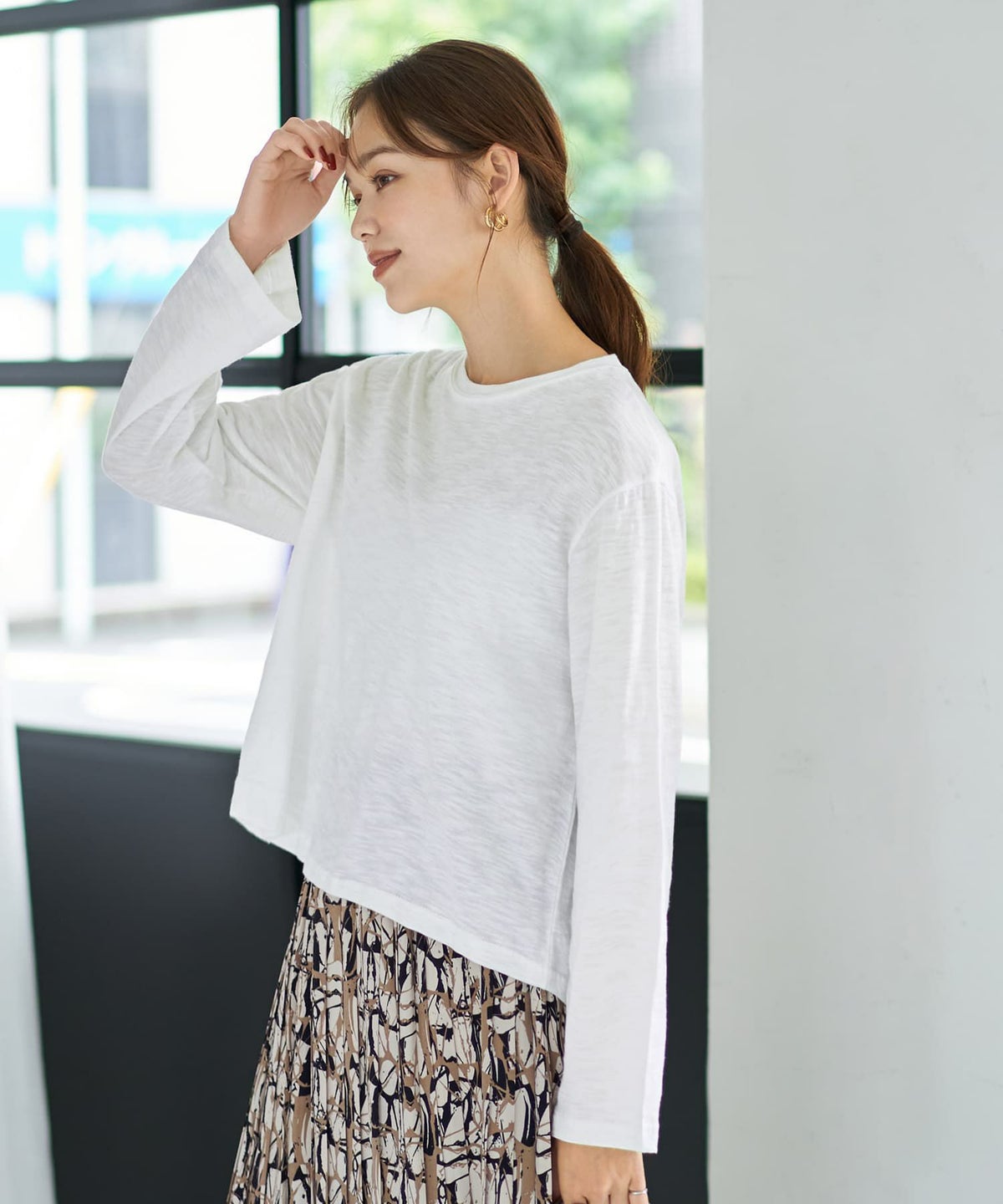 着用イメージ 167cm ホワイト