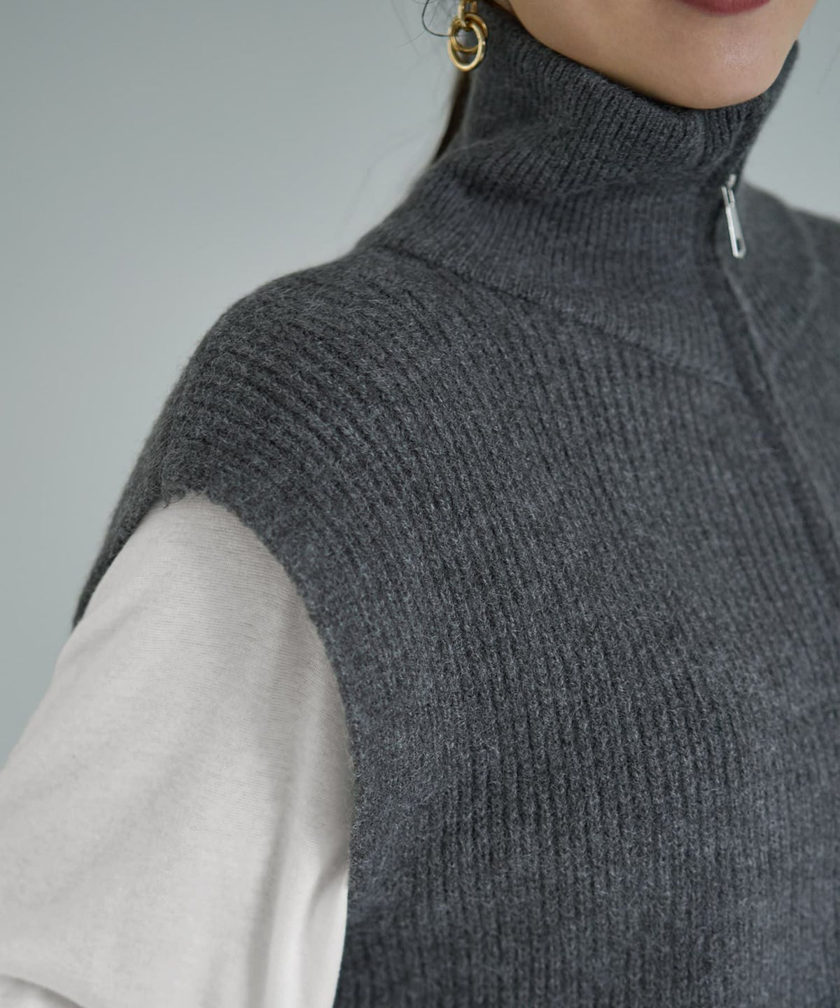 着用イメージ 166cm グレー