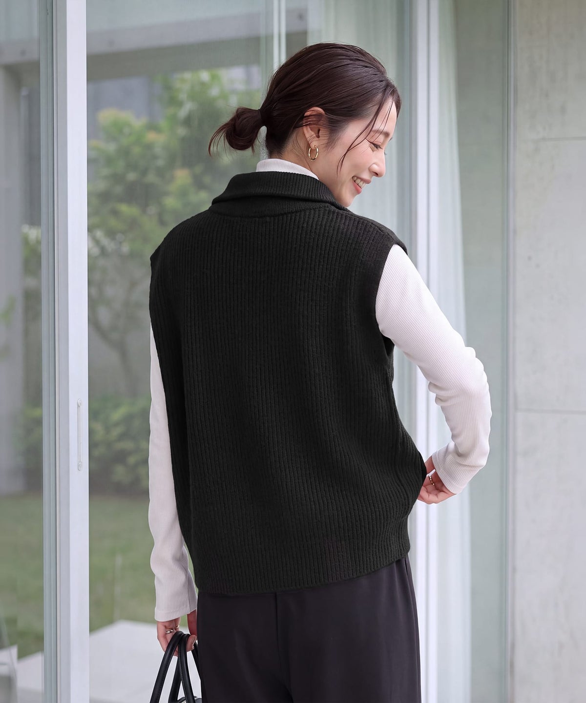 着用イメージ 163cm ブラック