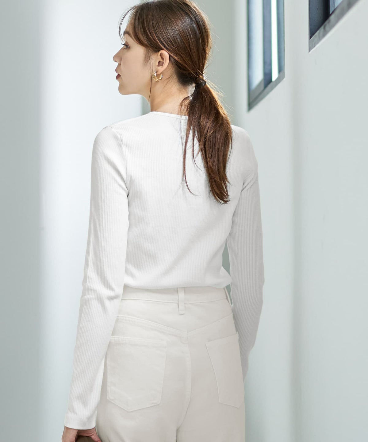 着用イメージ 167cm ホワイト 