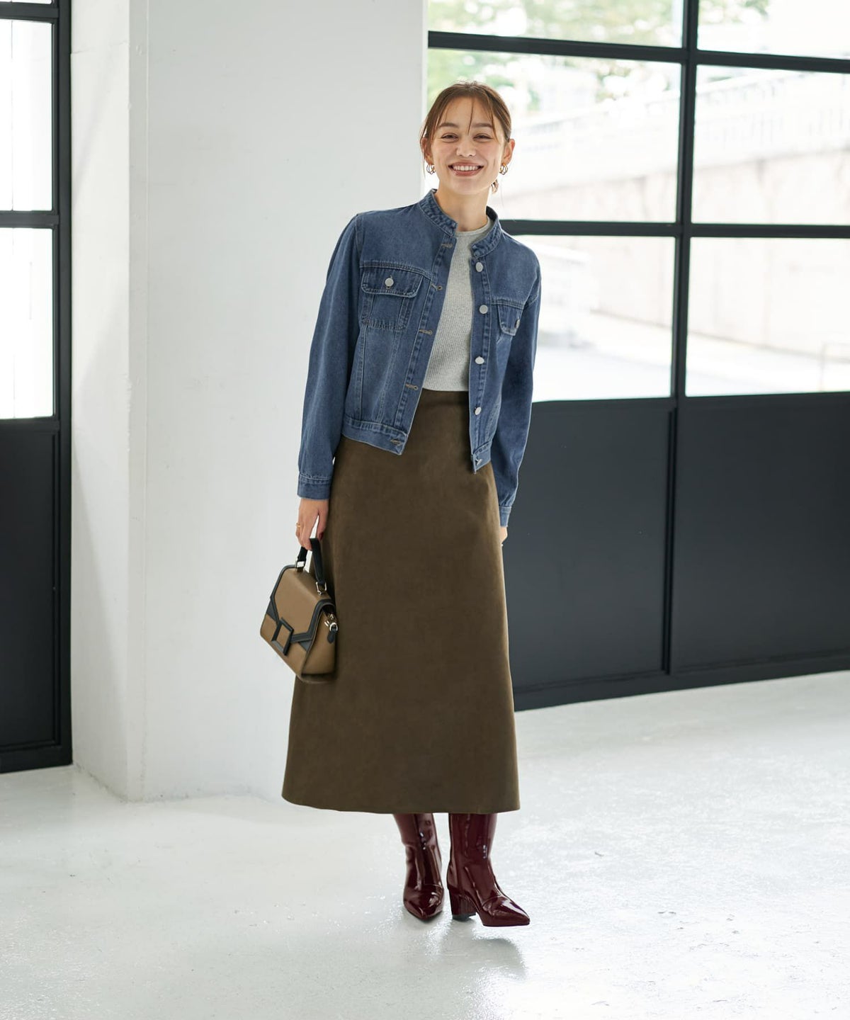 着用イメージ 167cm ブルー 