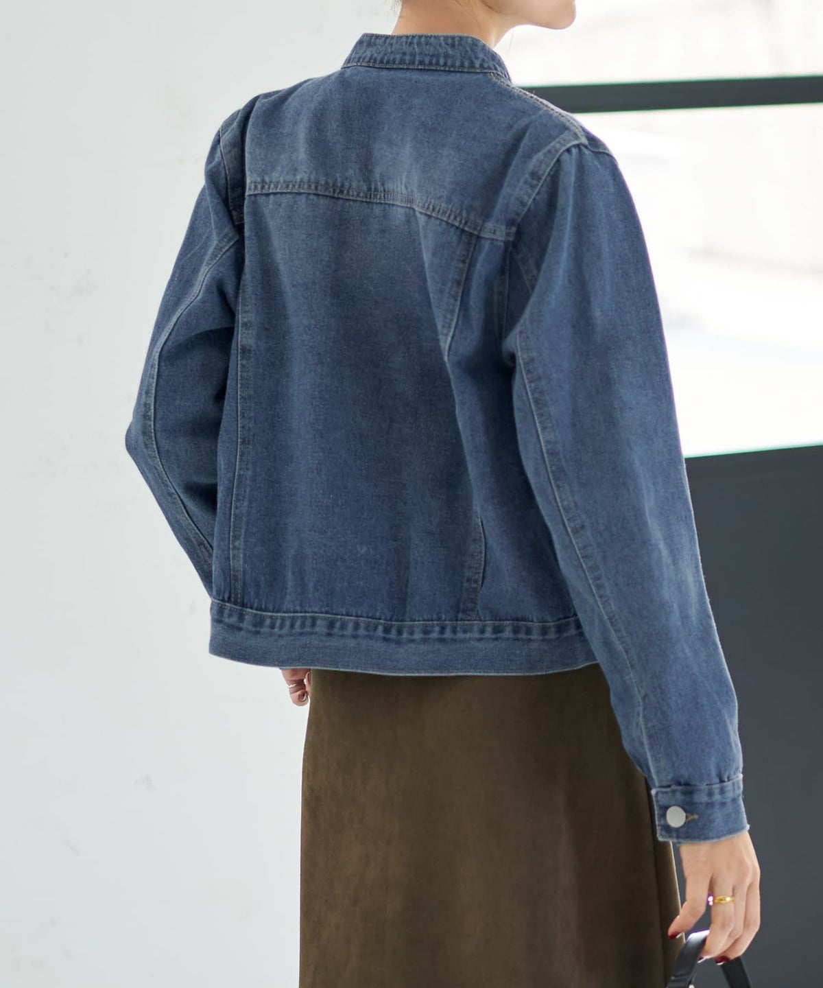 着用イメージ 167cm ブルー 