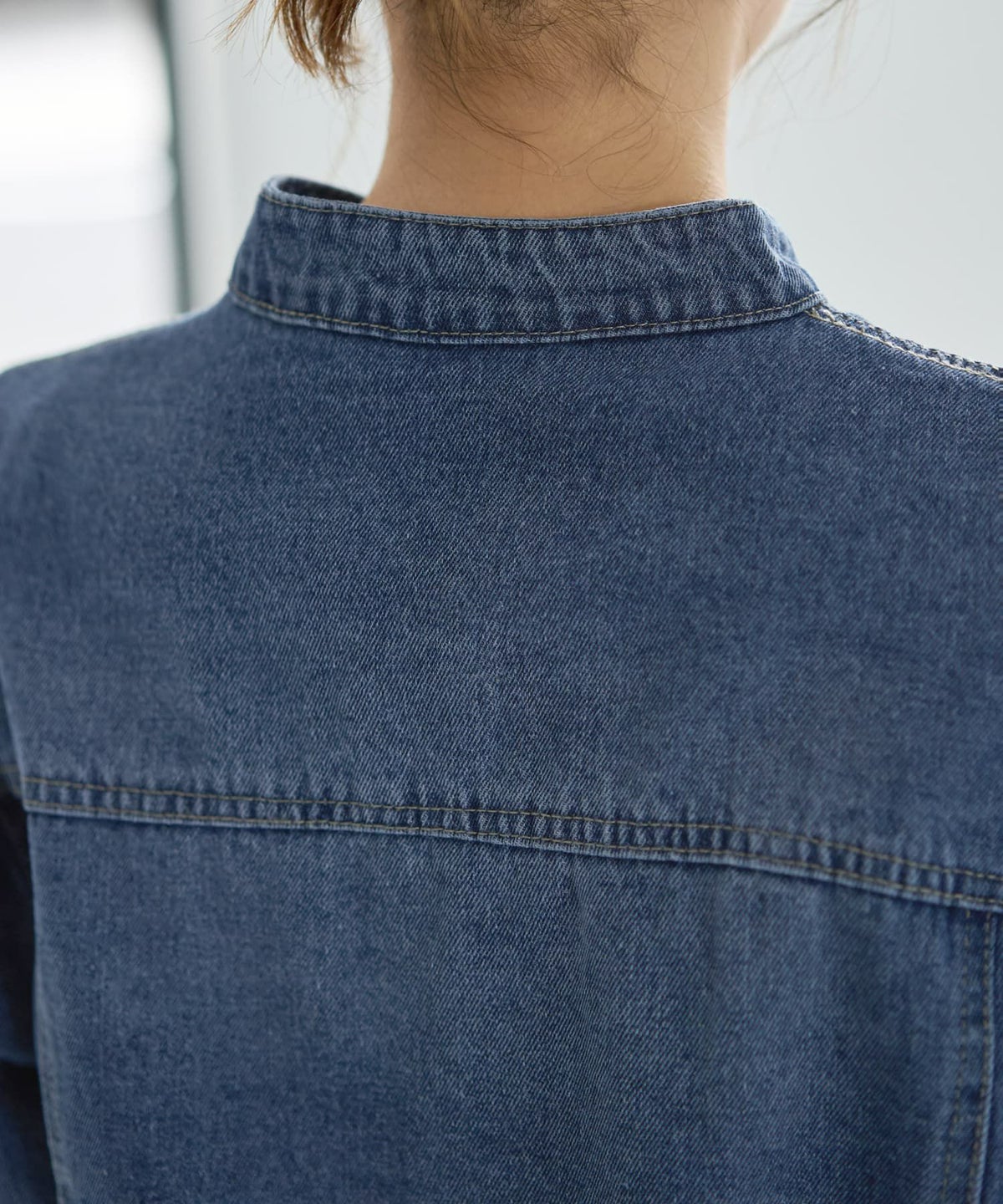 着用イメージ 167cm ブルー 