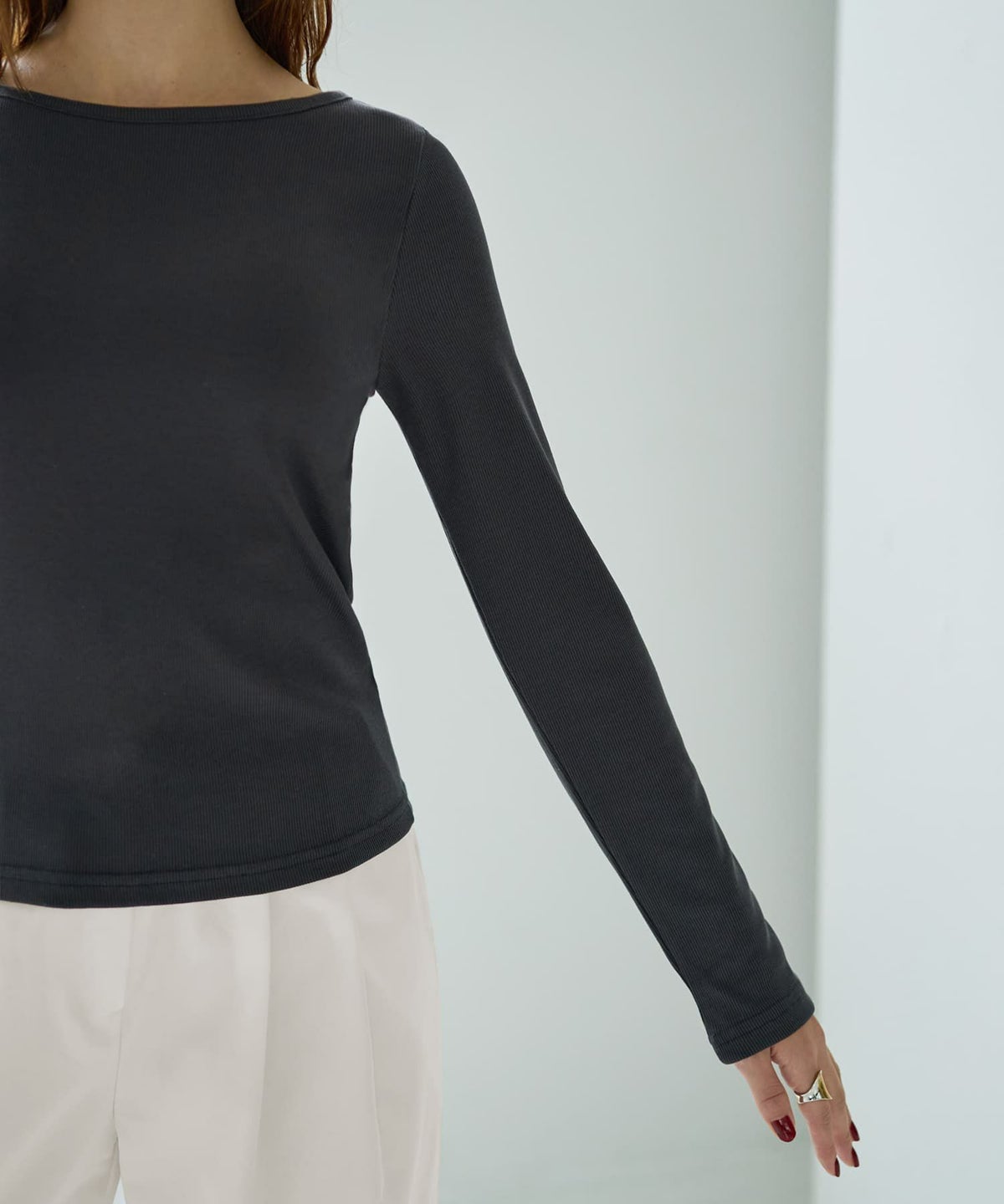 着用イメージ 167cm チャコール