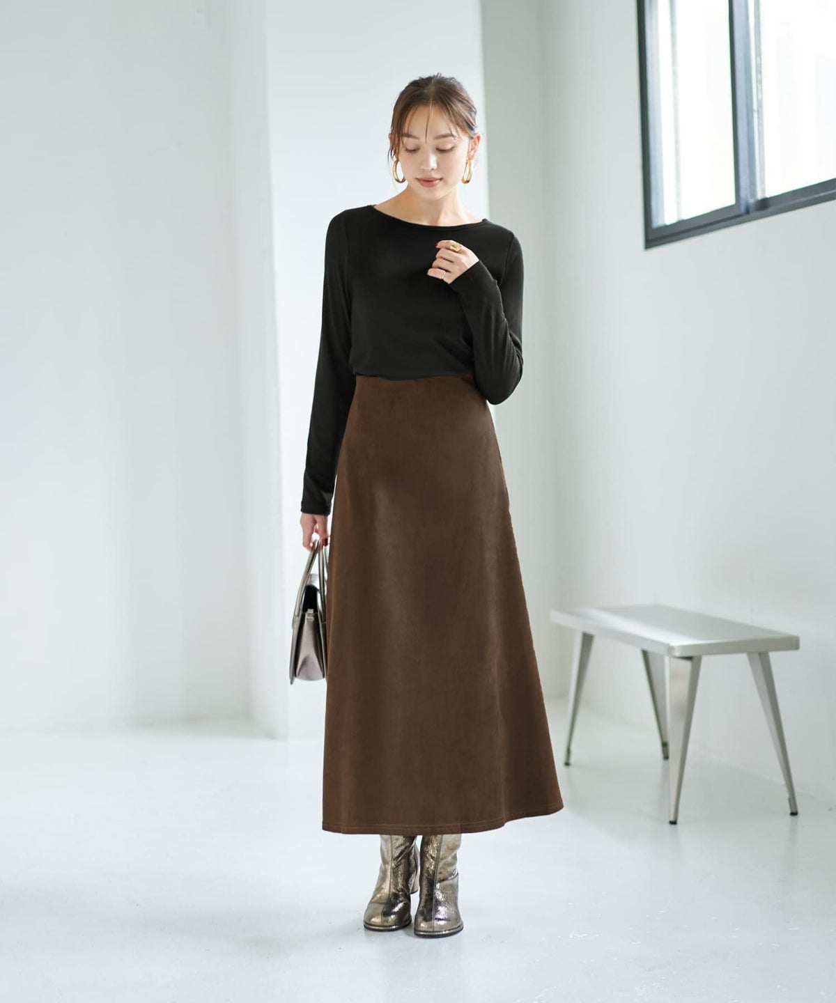 着用イメージ 167cm ブラック