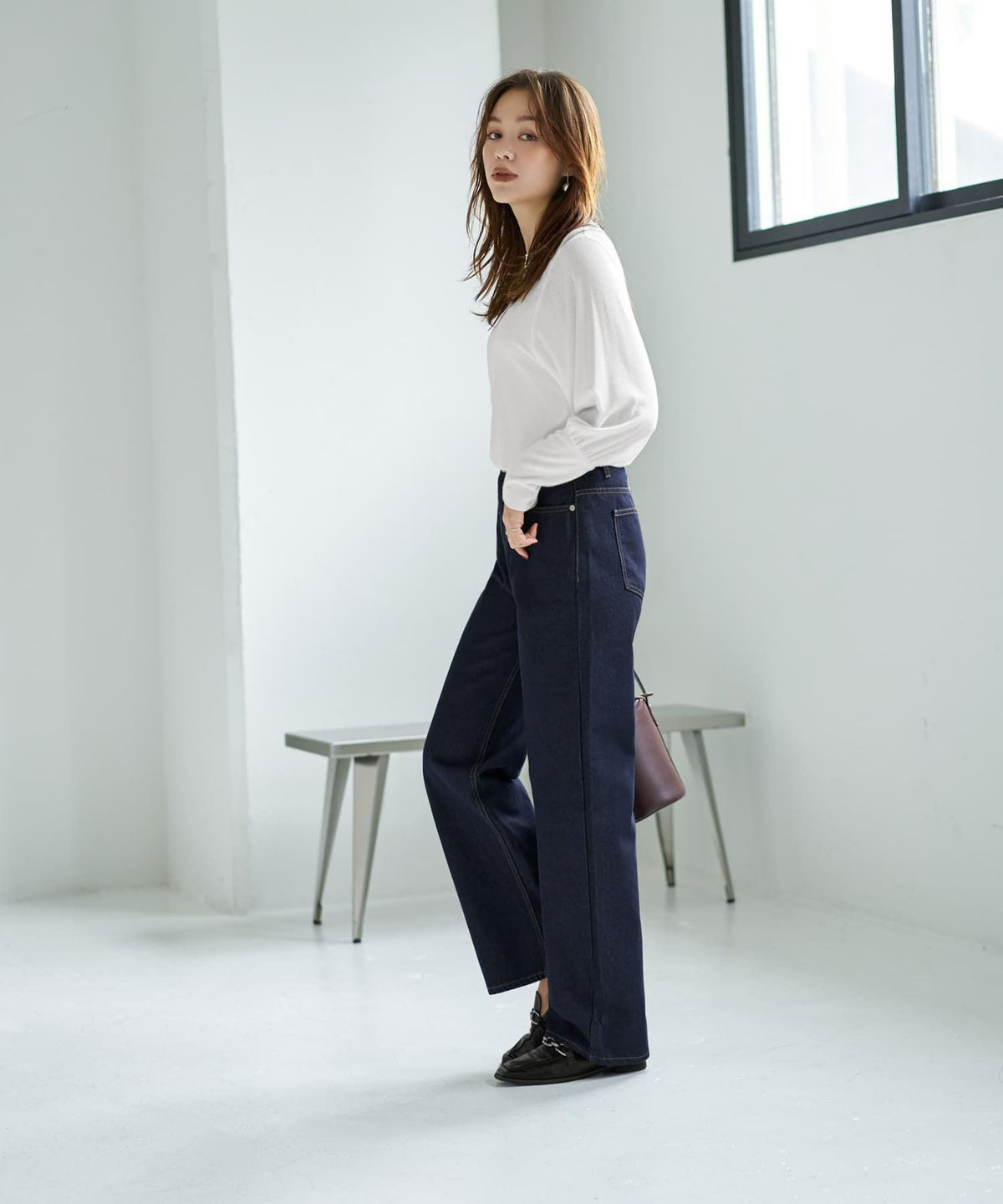 着用イメージ 167cm ネイビー Sサイズ