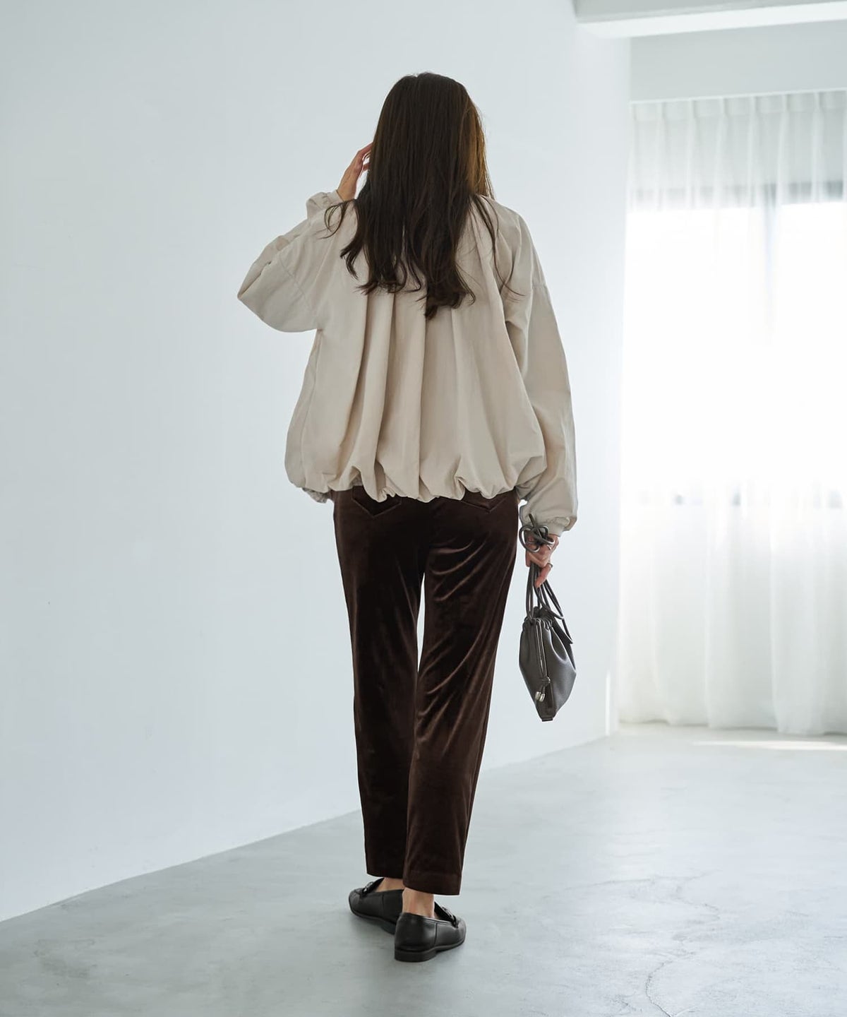 着用イメージ 166cm エクリュベージュ