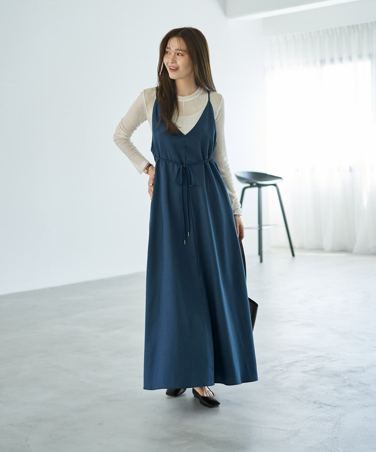 着用イメージ 166cm オフホワイト