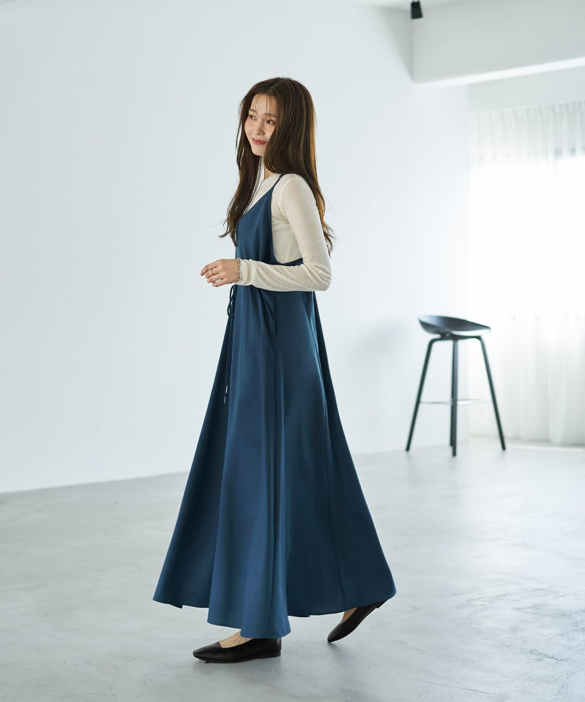 着用イメージ 166cm オフホワイト