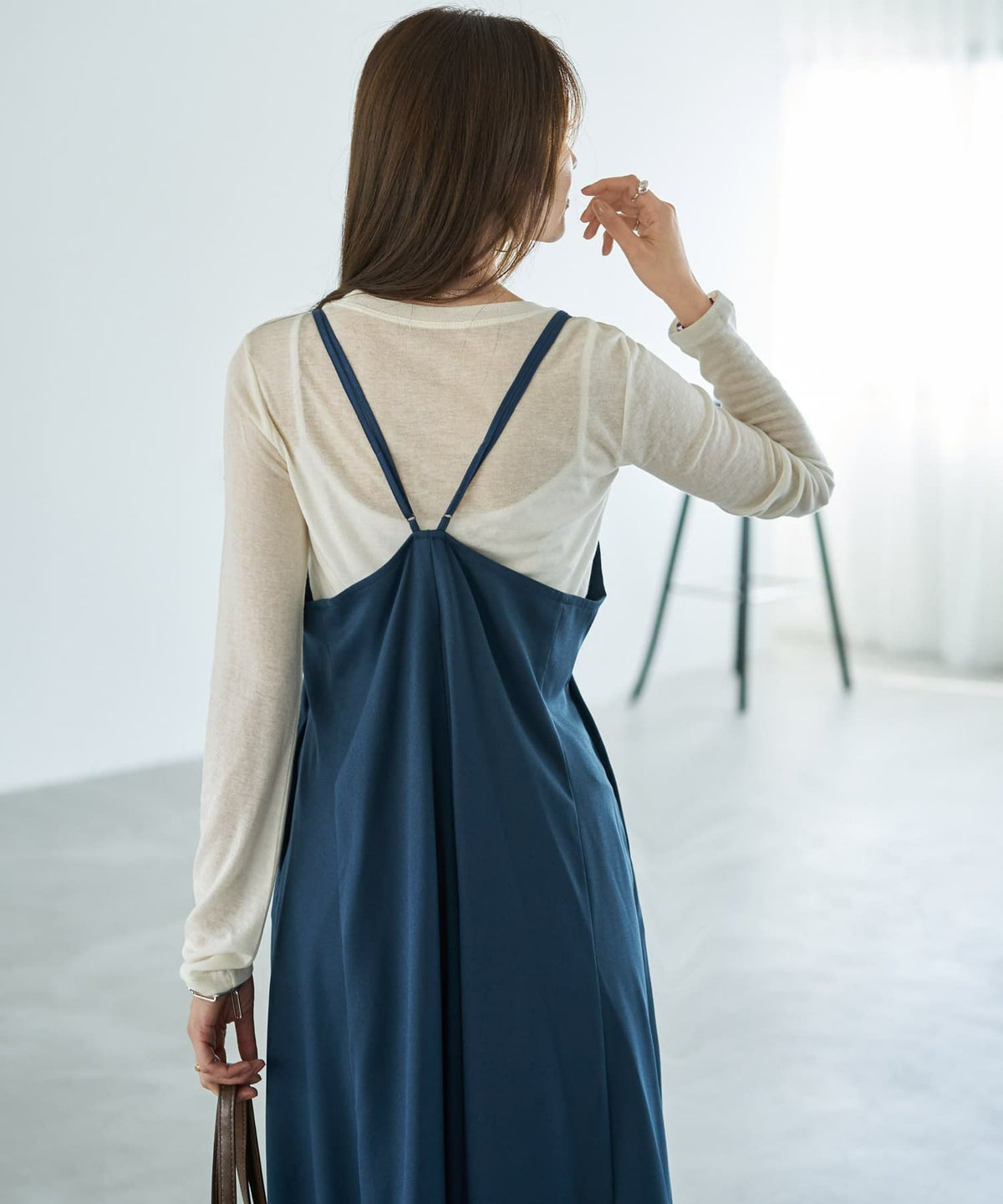 着用イメージ 166cm オフホワイト