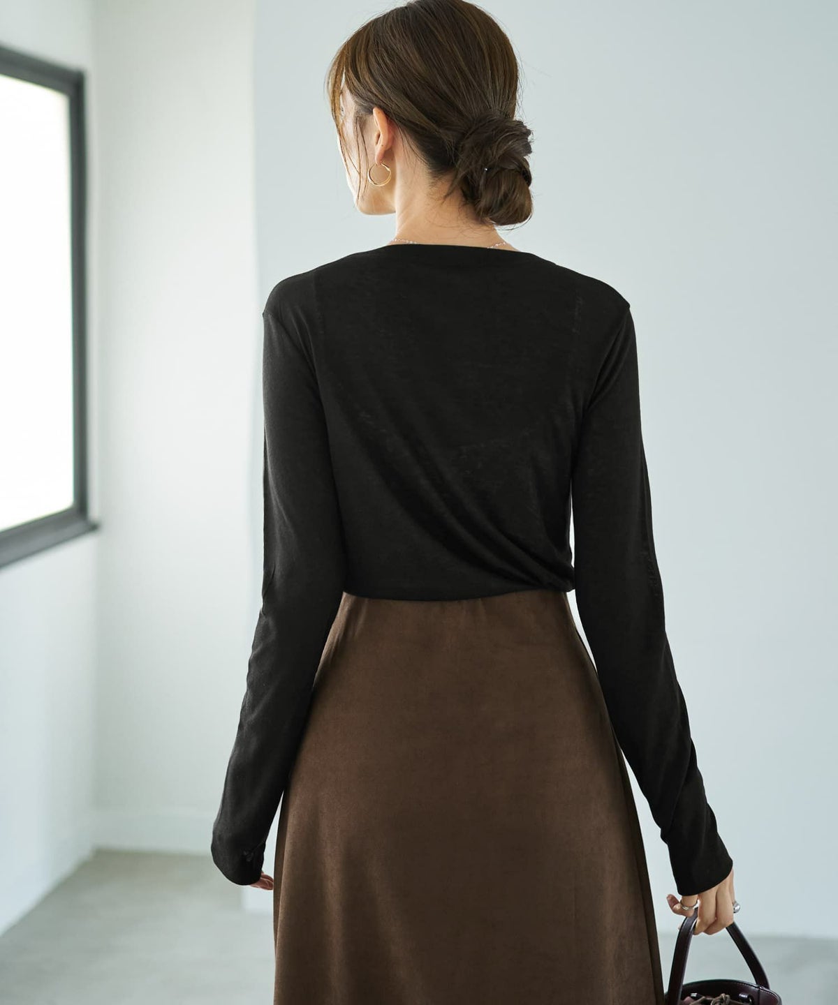 着用イメージ 166cm ブラック