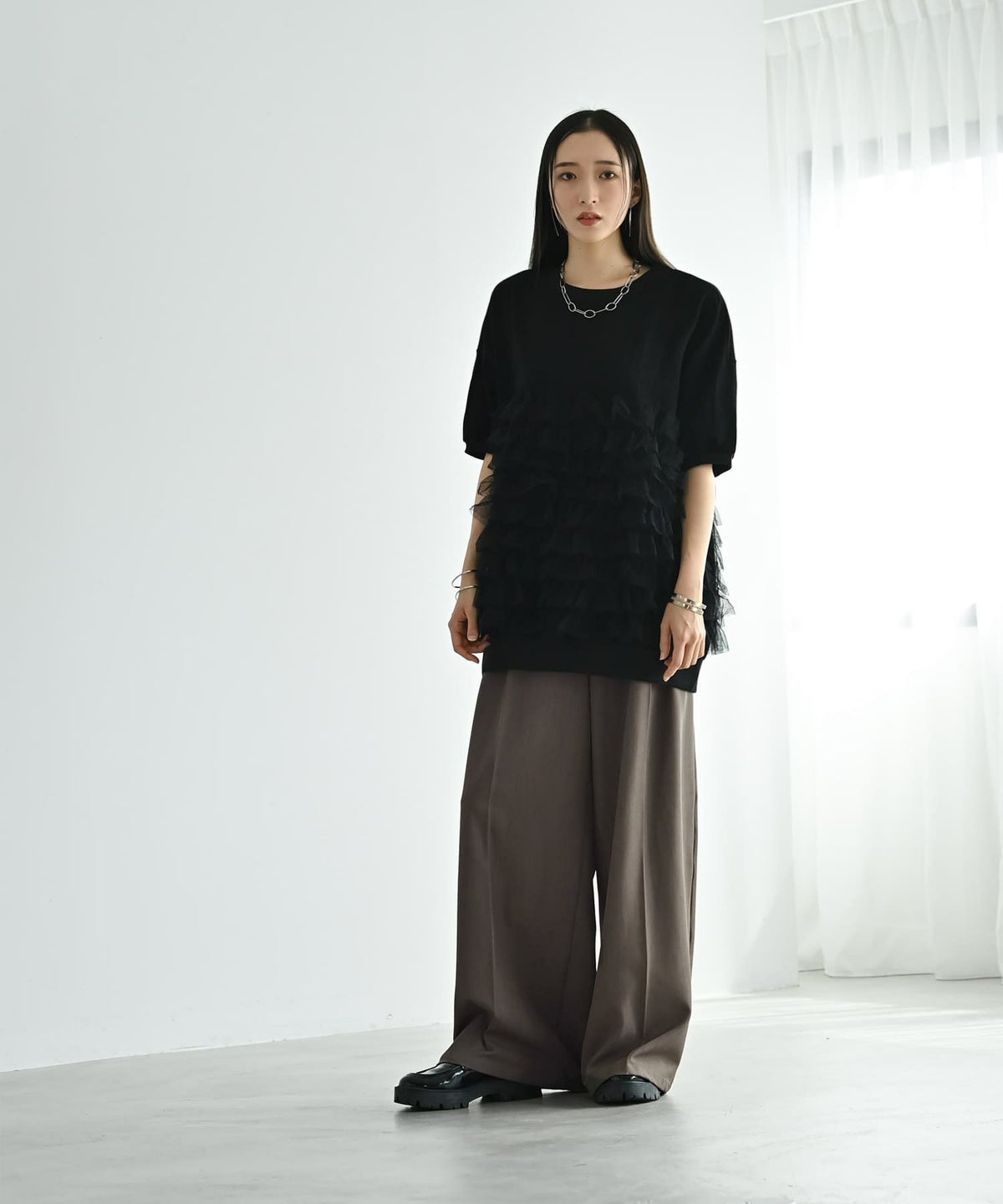 着用イメージ 169cm ブラック