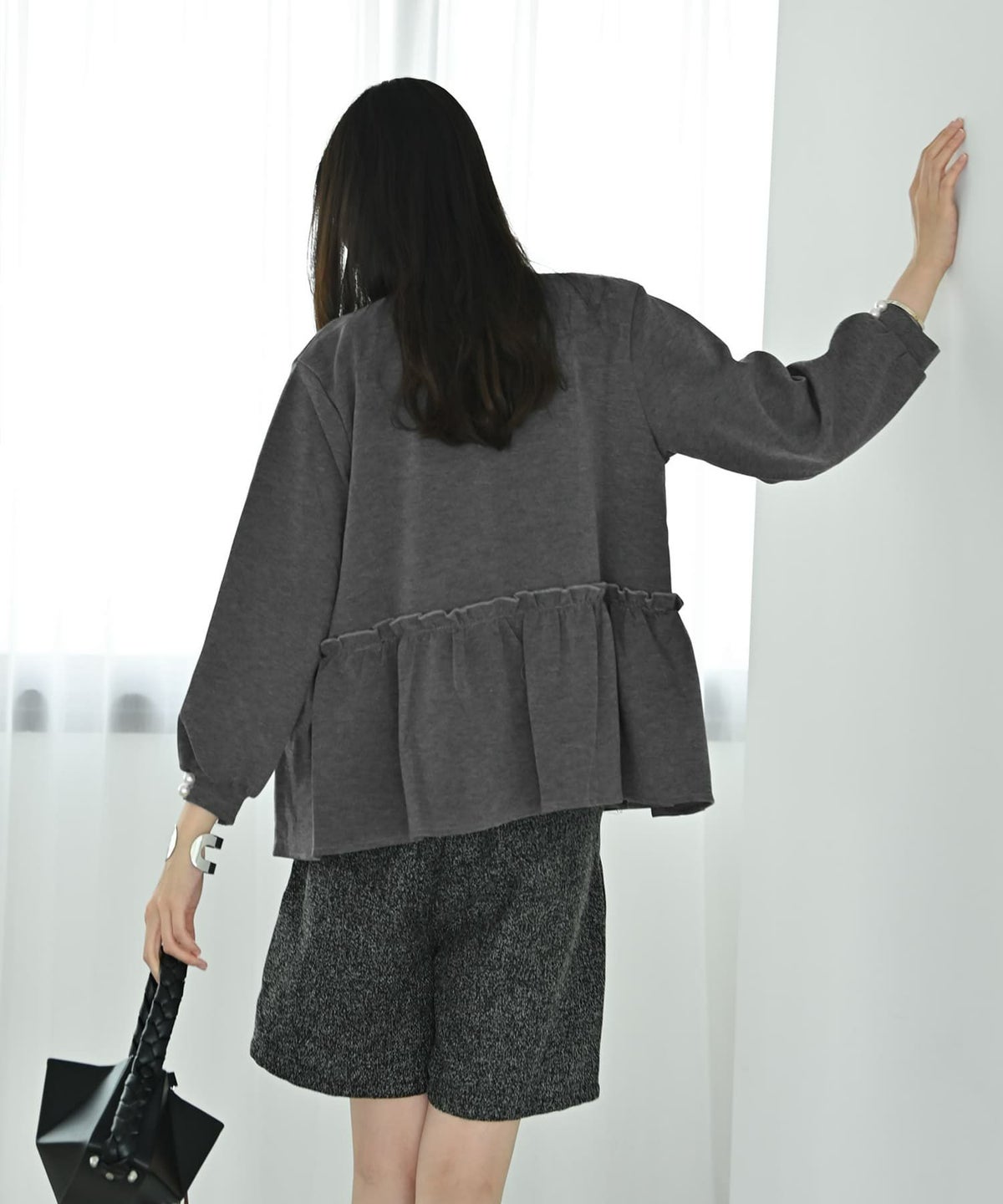 着用イメージ 169cm グレー