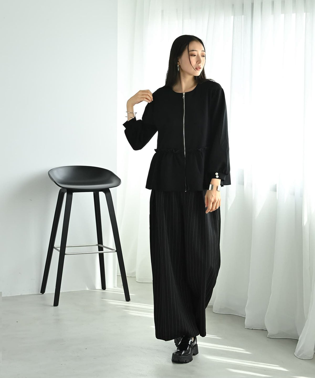 着用イメージ 169cm ブラック