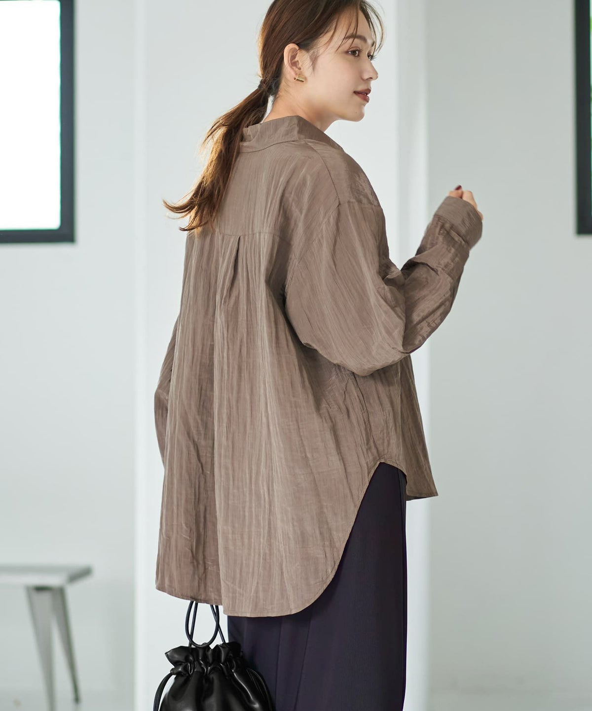 着用イメージ 167cm ブラウン