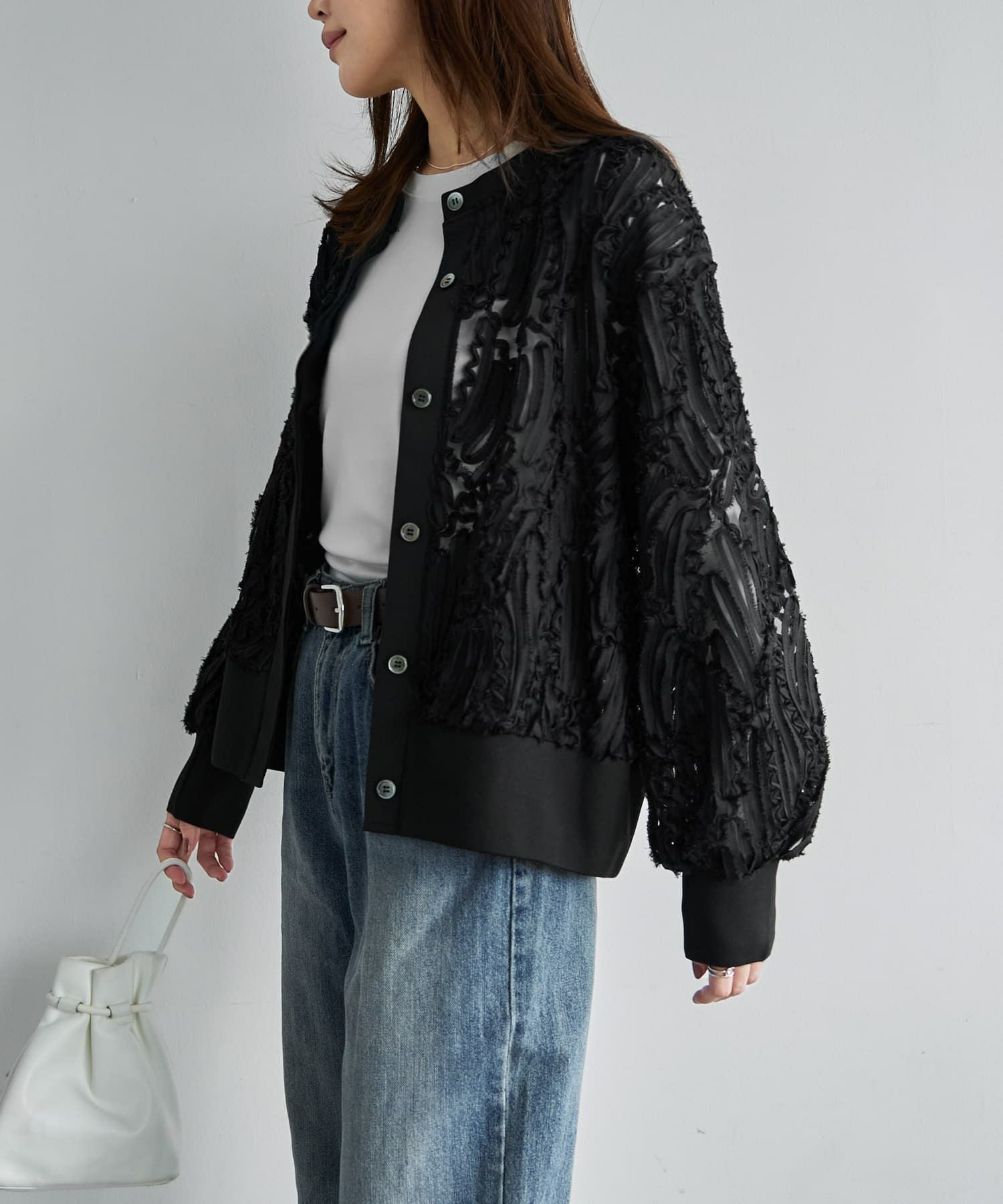 STYLE DELI チュールにデコレーションカーディガン チュールにデコレーションカーディガン | おしゃれな大人レディース