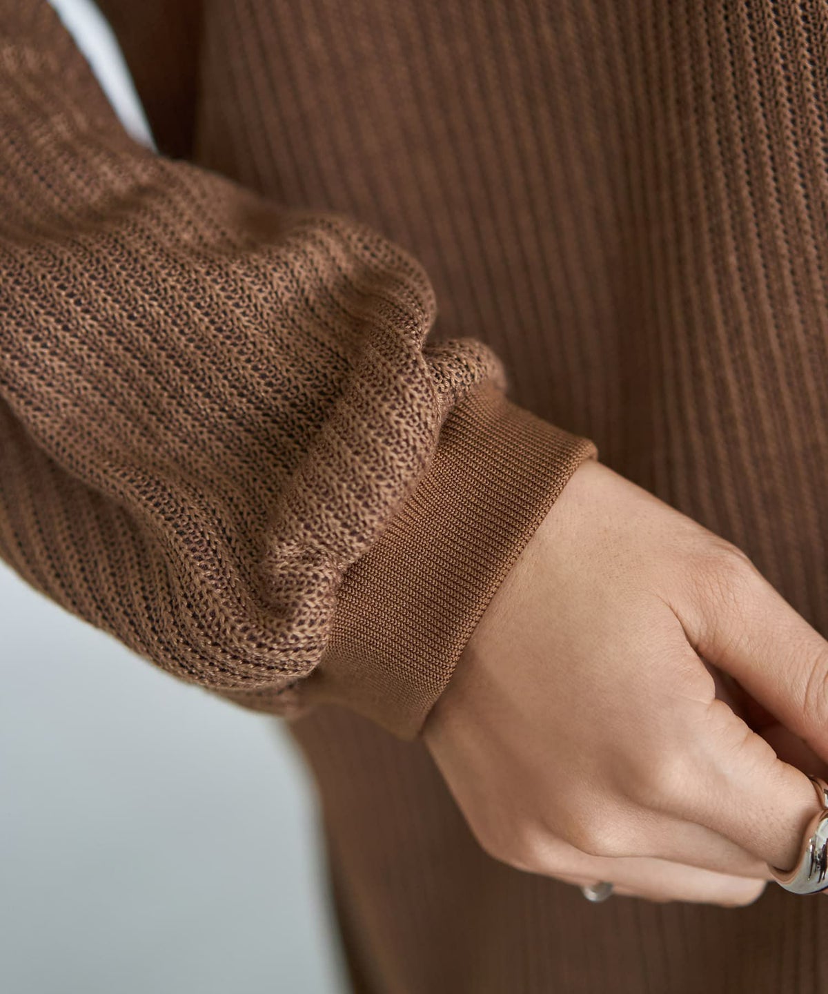 着用イメージ 166cm ブラウン