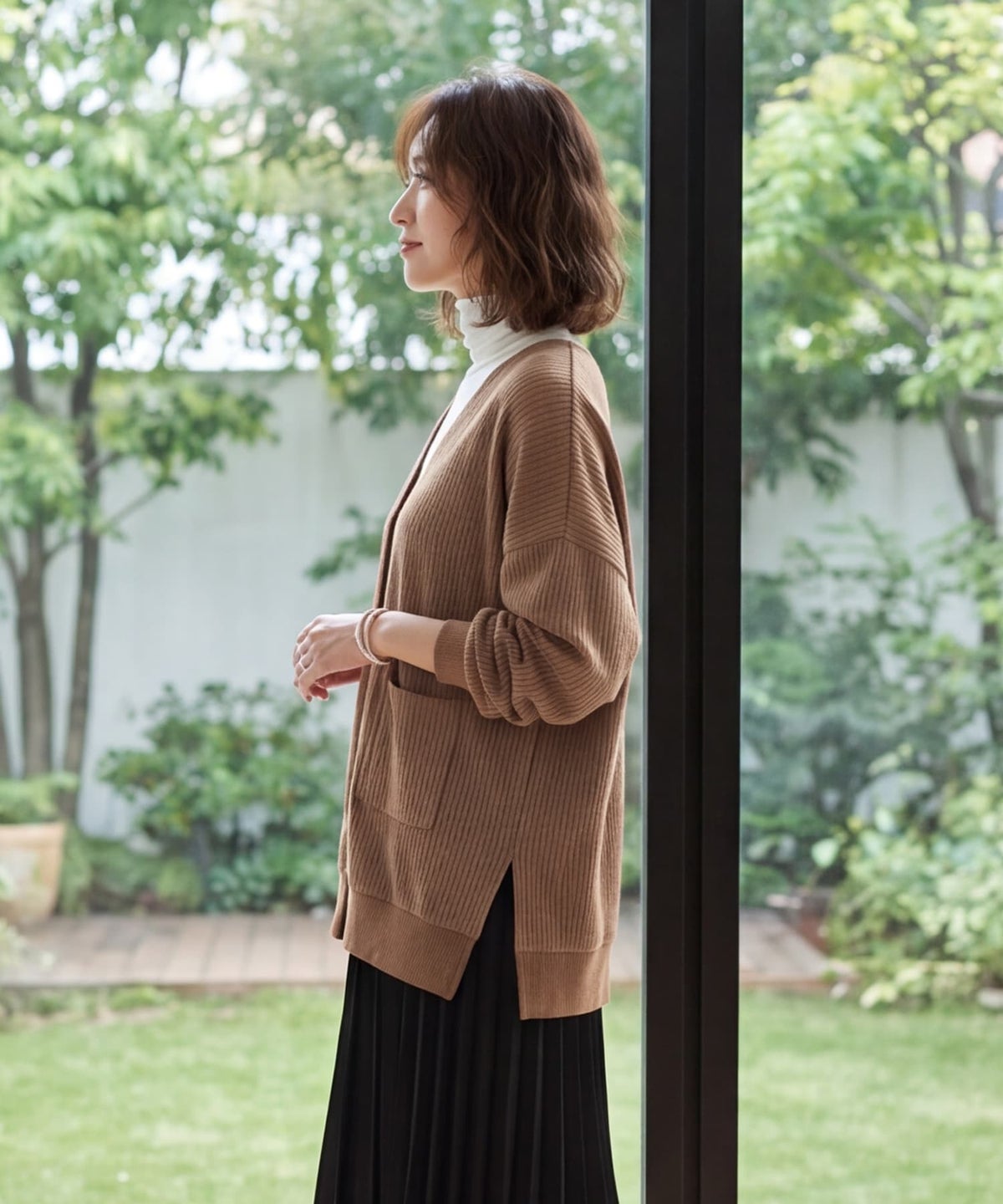 着用イメージ 163cm ブラウン