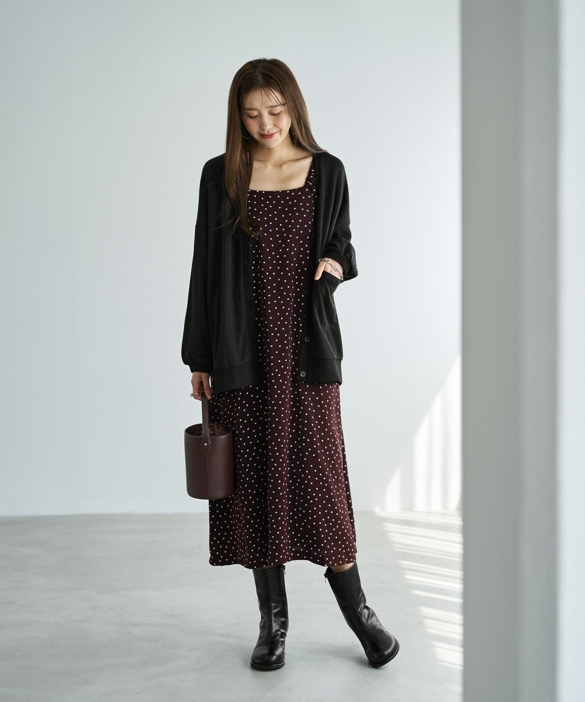 着用イメージ 166cm ブラック