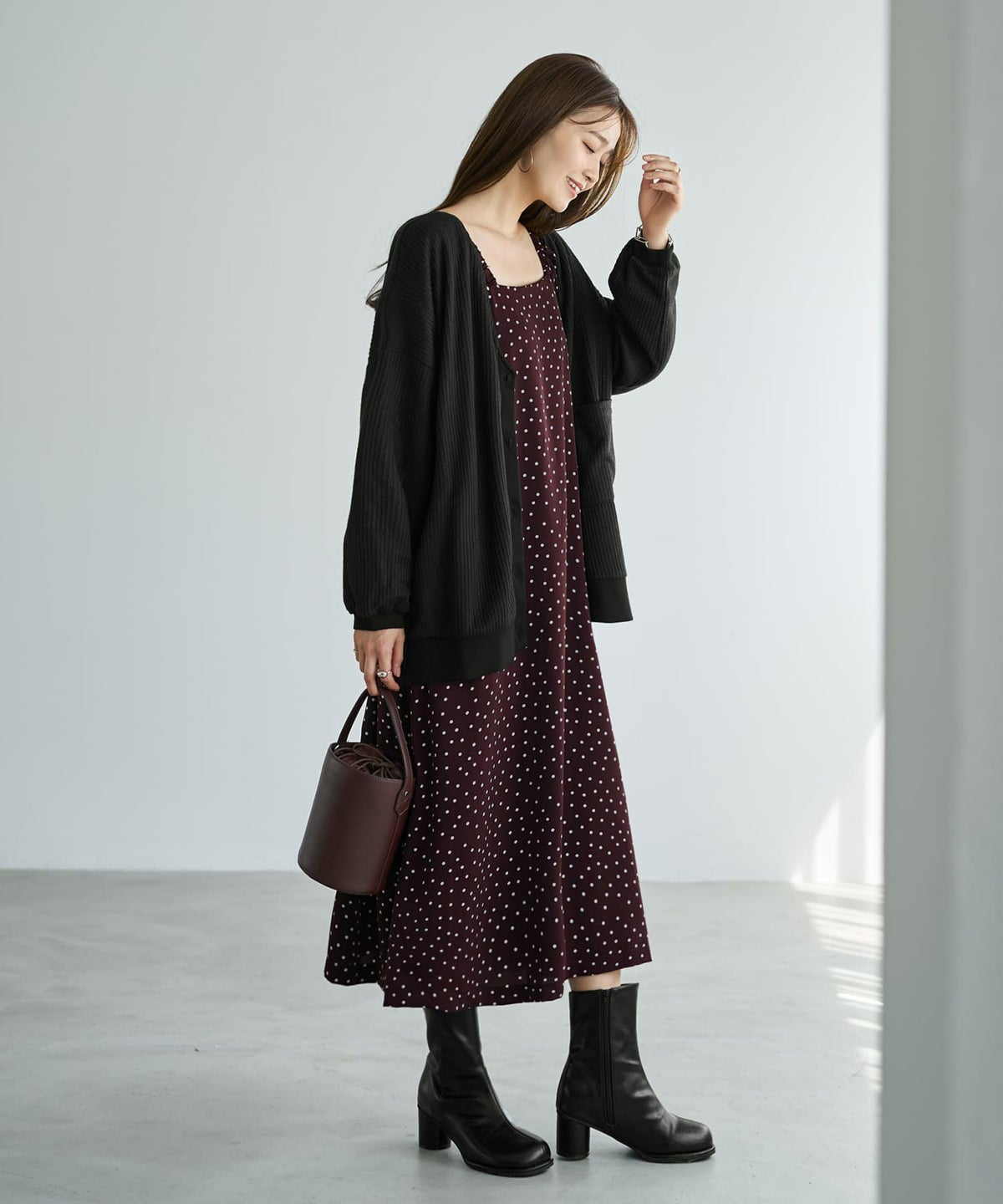 着用イメージ 166cm ブラック